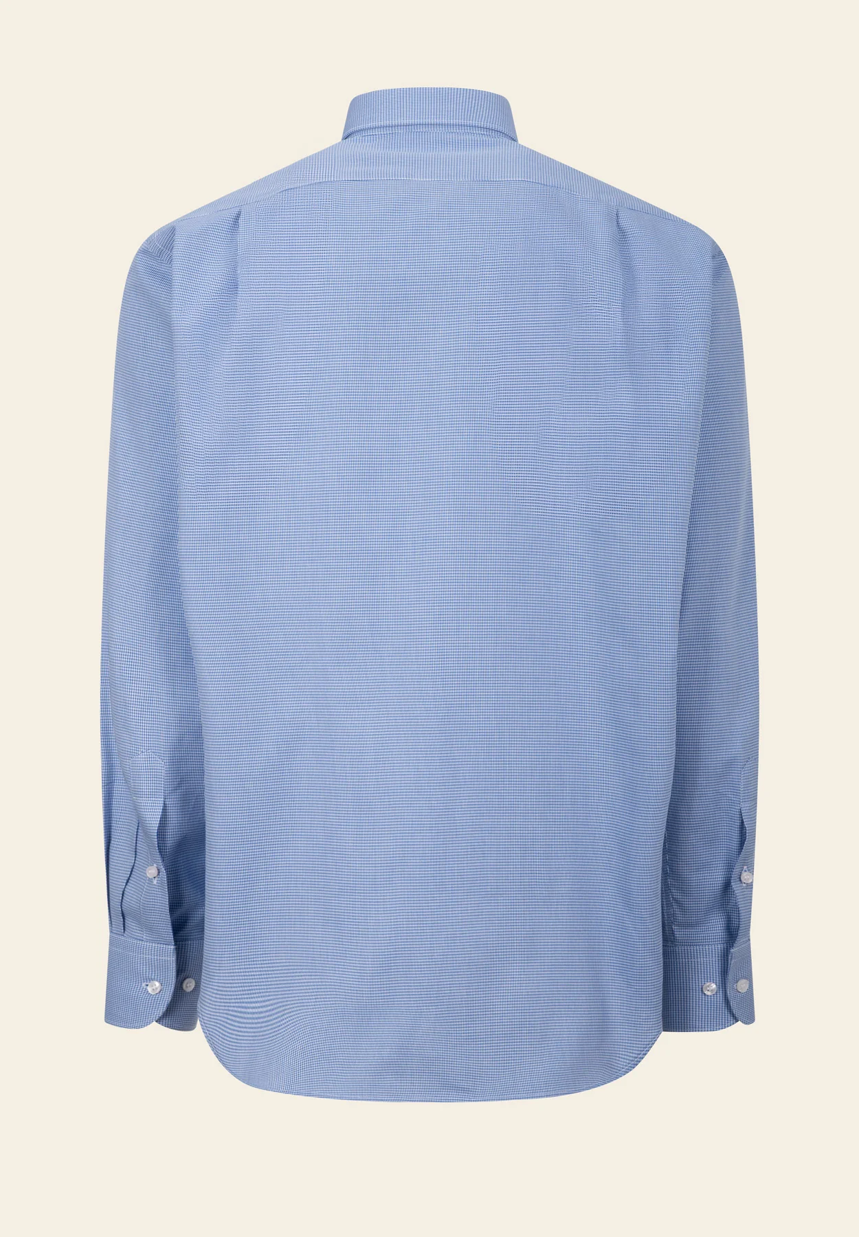 Camicia bianca azzurra vichy cotone comfort fit - Image 3
