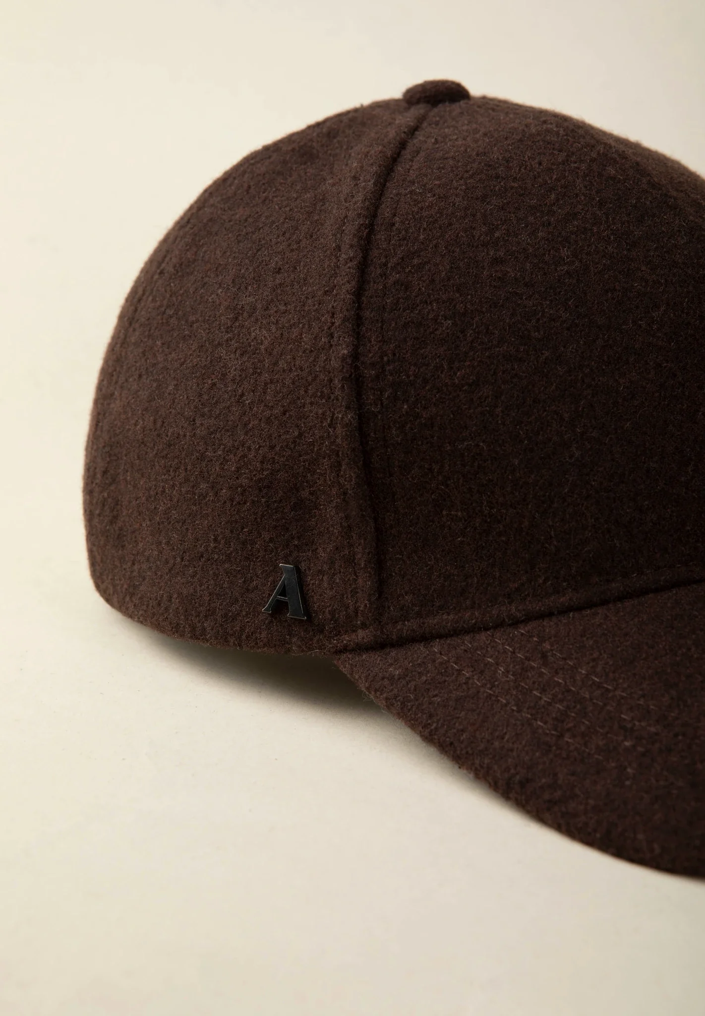 Cappello baseball marrone misto lana - Image 2