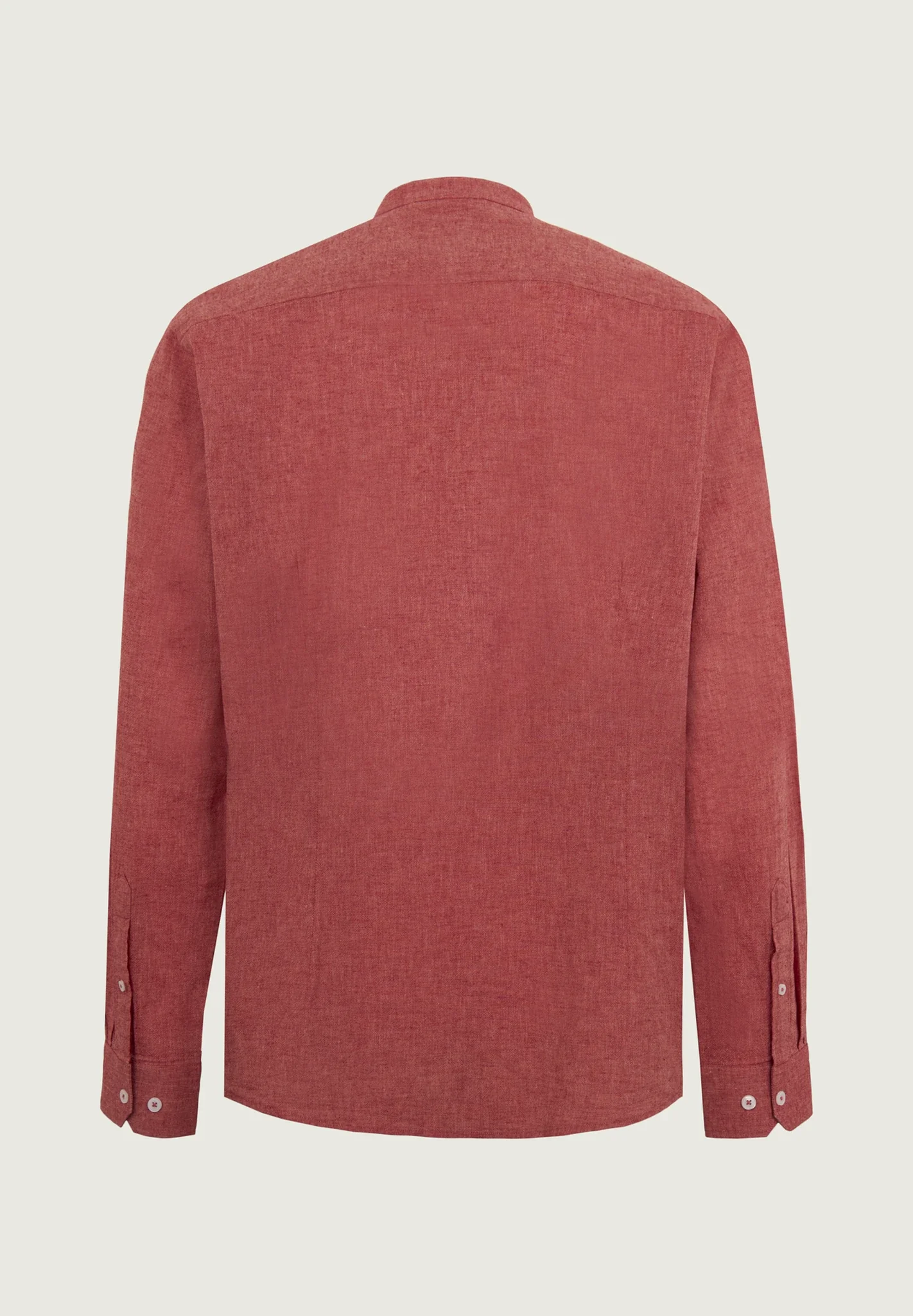 Camicia bordeaux coreana lino cotone custom fit - Image 3