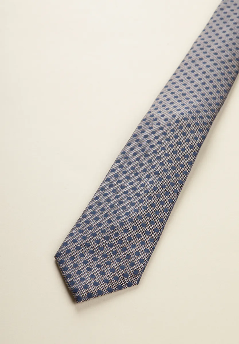 Cravatta moro pois blu cotone seta - Image 3