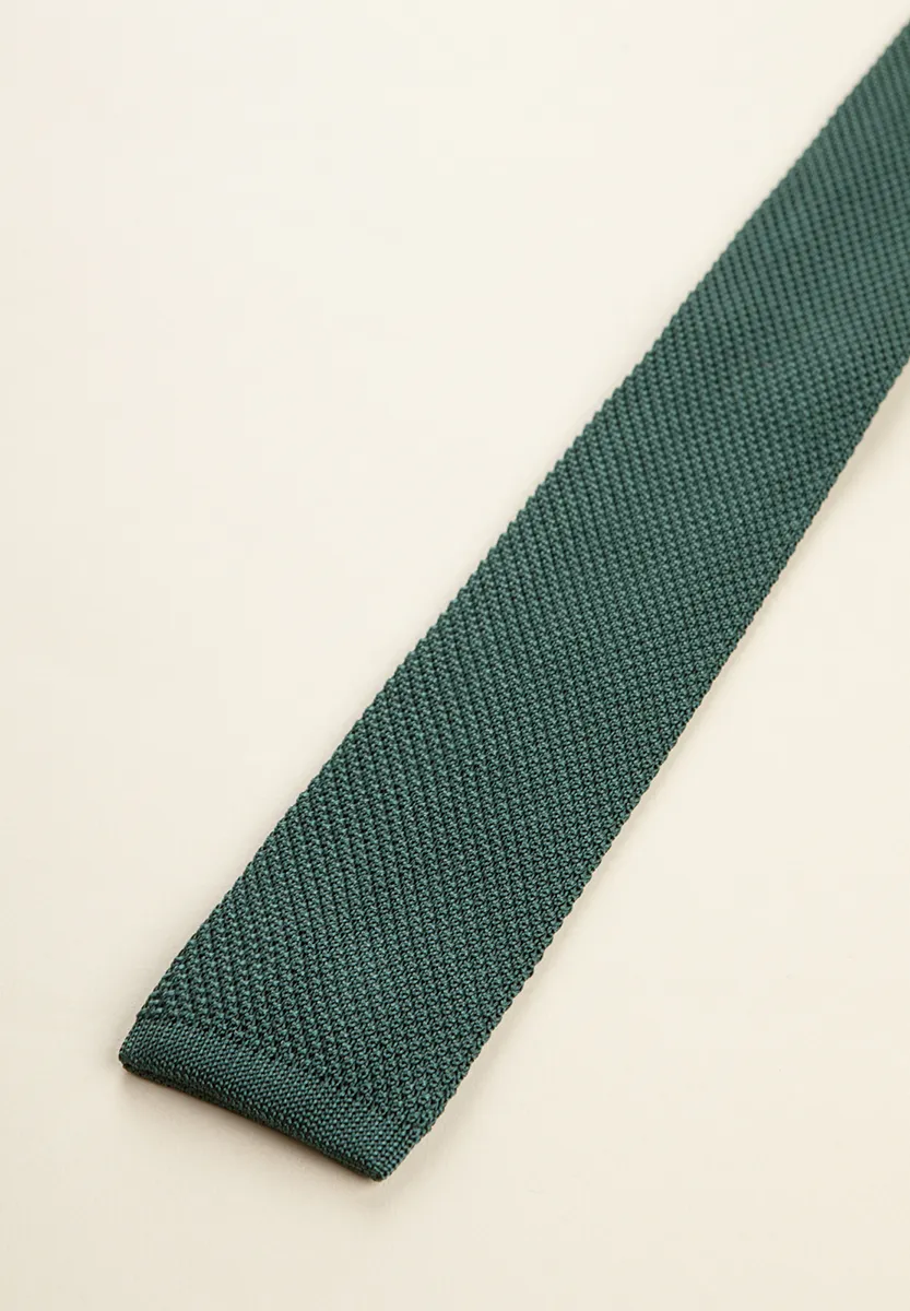 Cravatta verde seta tricot - Image 4