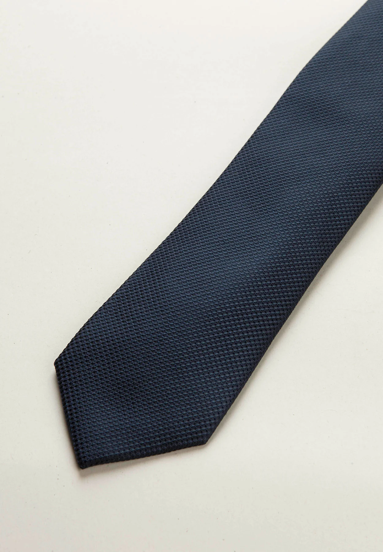 Cravatta blu navy armatura seta - Image 3
