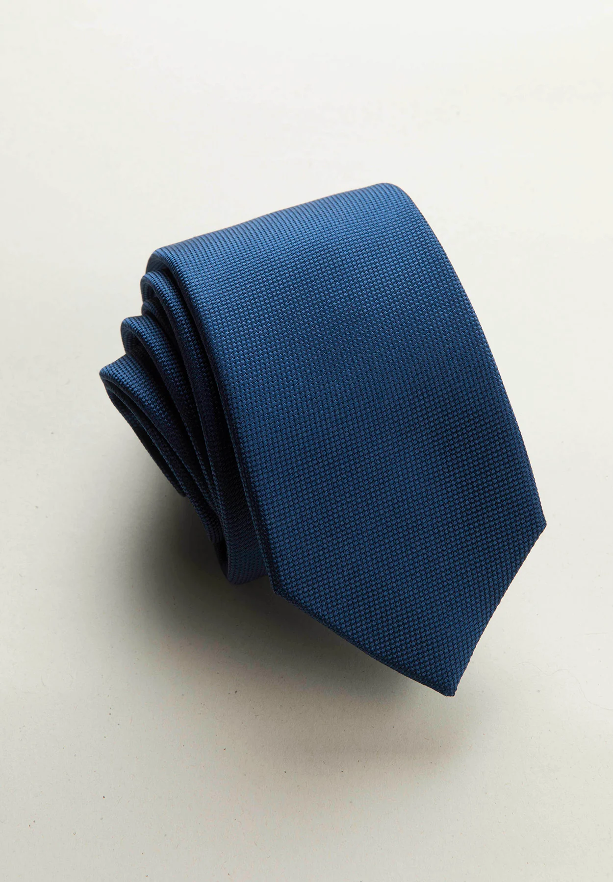 Cravatta bluette microarmatura seta