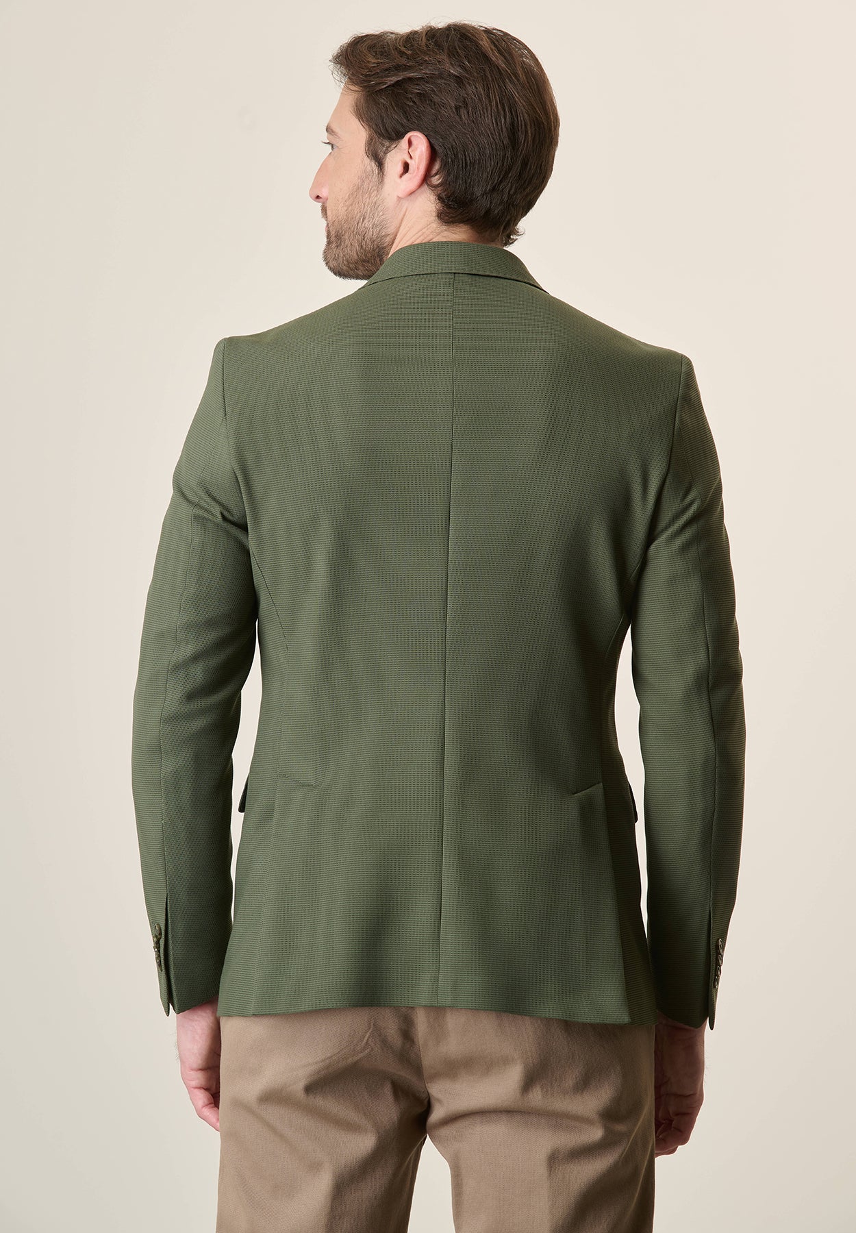 Giacca verde jersey armaturato custom fit - Image 3
