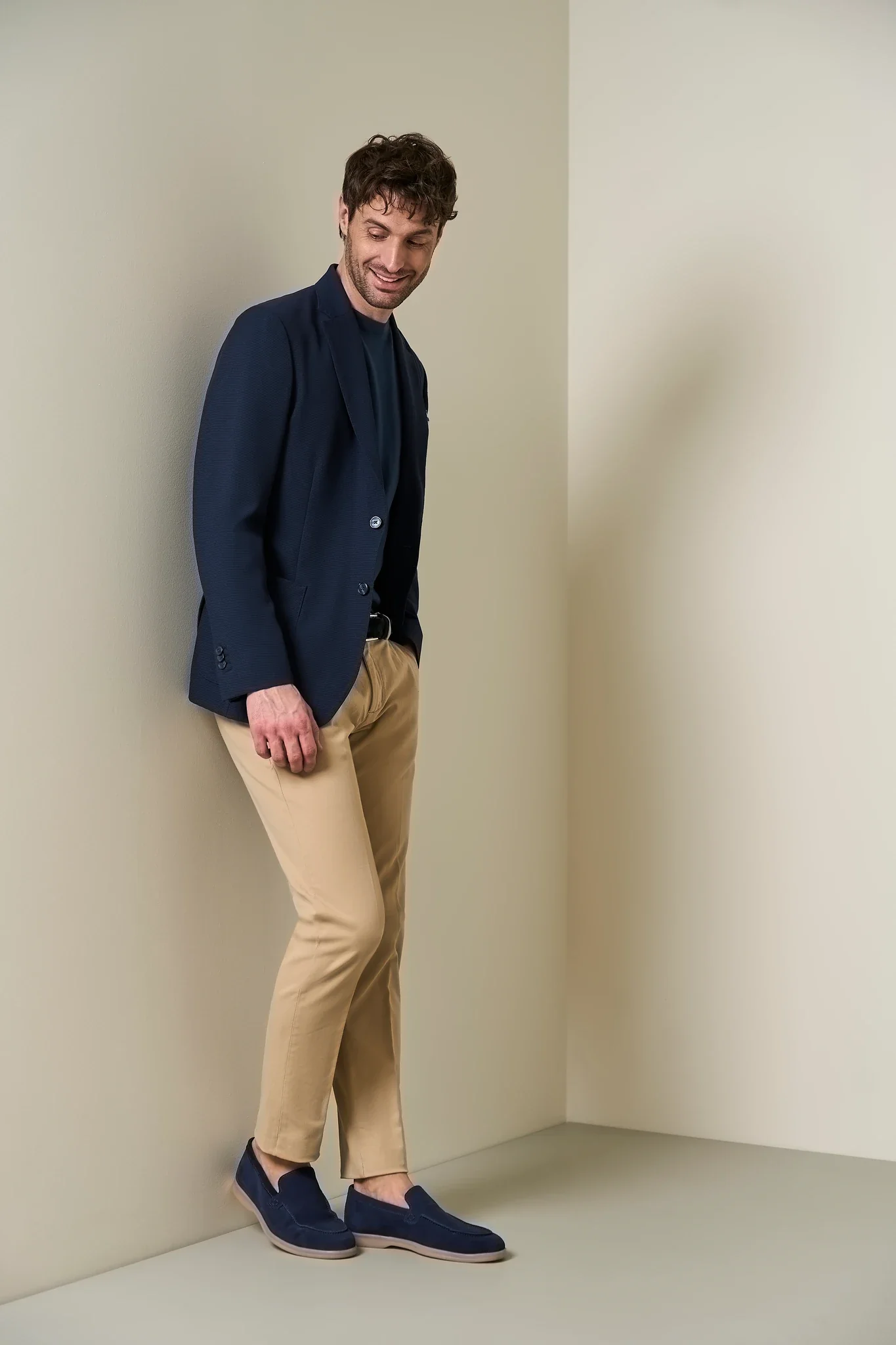 Giacca blu jersey four season armatura custom fit - Image 5