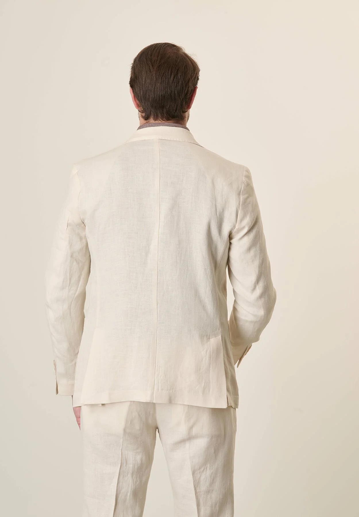 Giacca panna lino custom fit - Image 3
