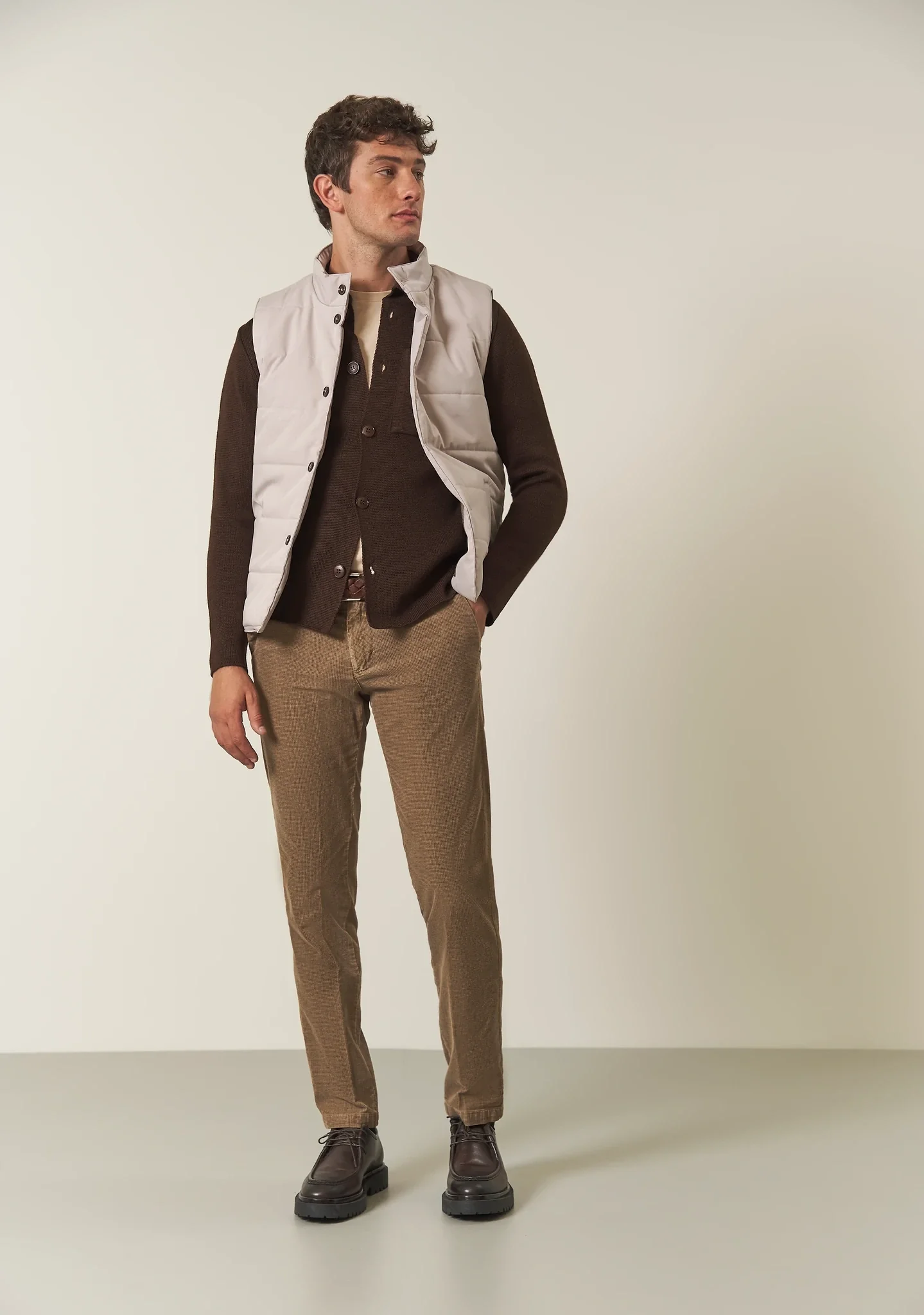 Overshirt marrone misto lana - Image 3