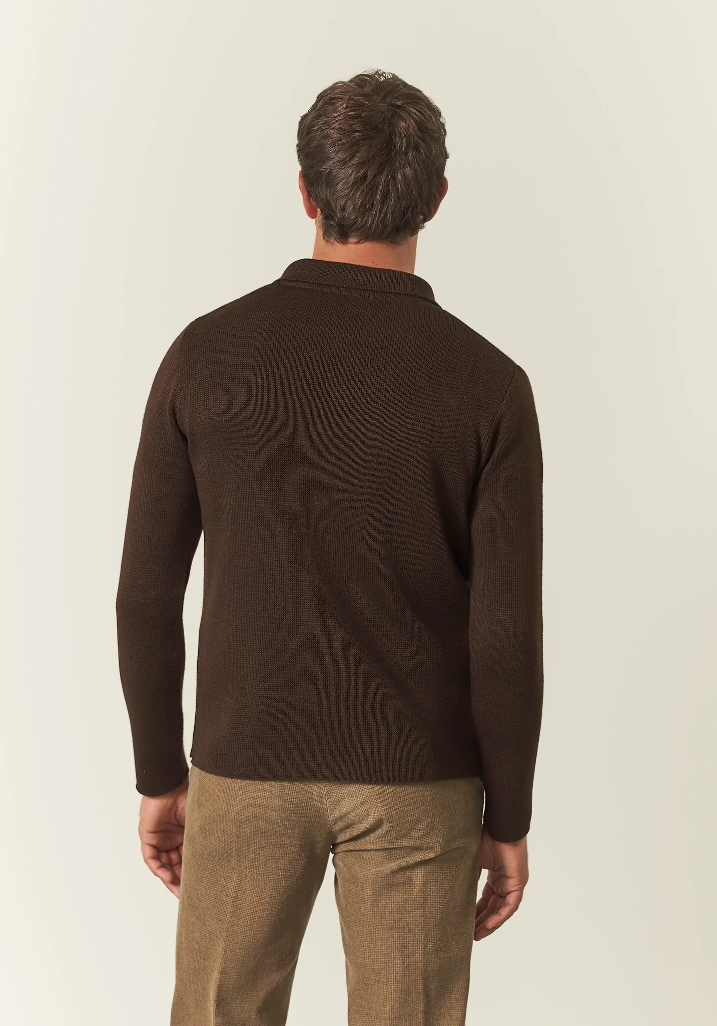 Overshirt marrone misto lana - Image 4