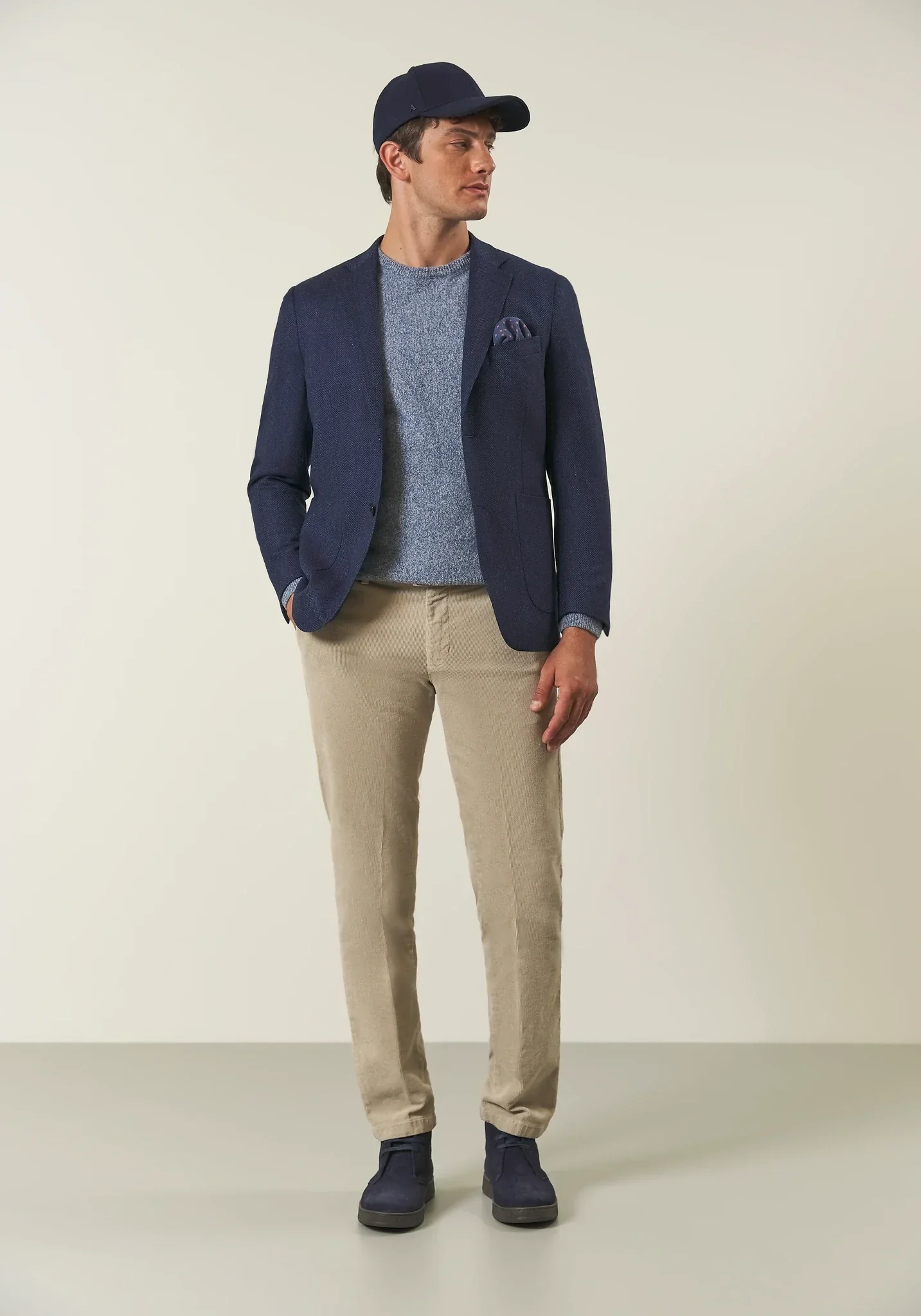 Giacca blu resca misto lana comfort fit - Image 3