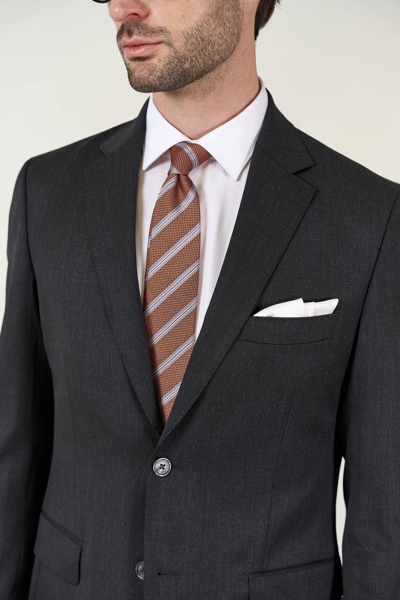 Blazer da abito antracite sallia lana stretch custom fit - Image 2