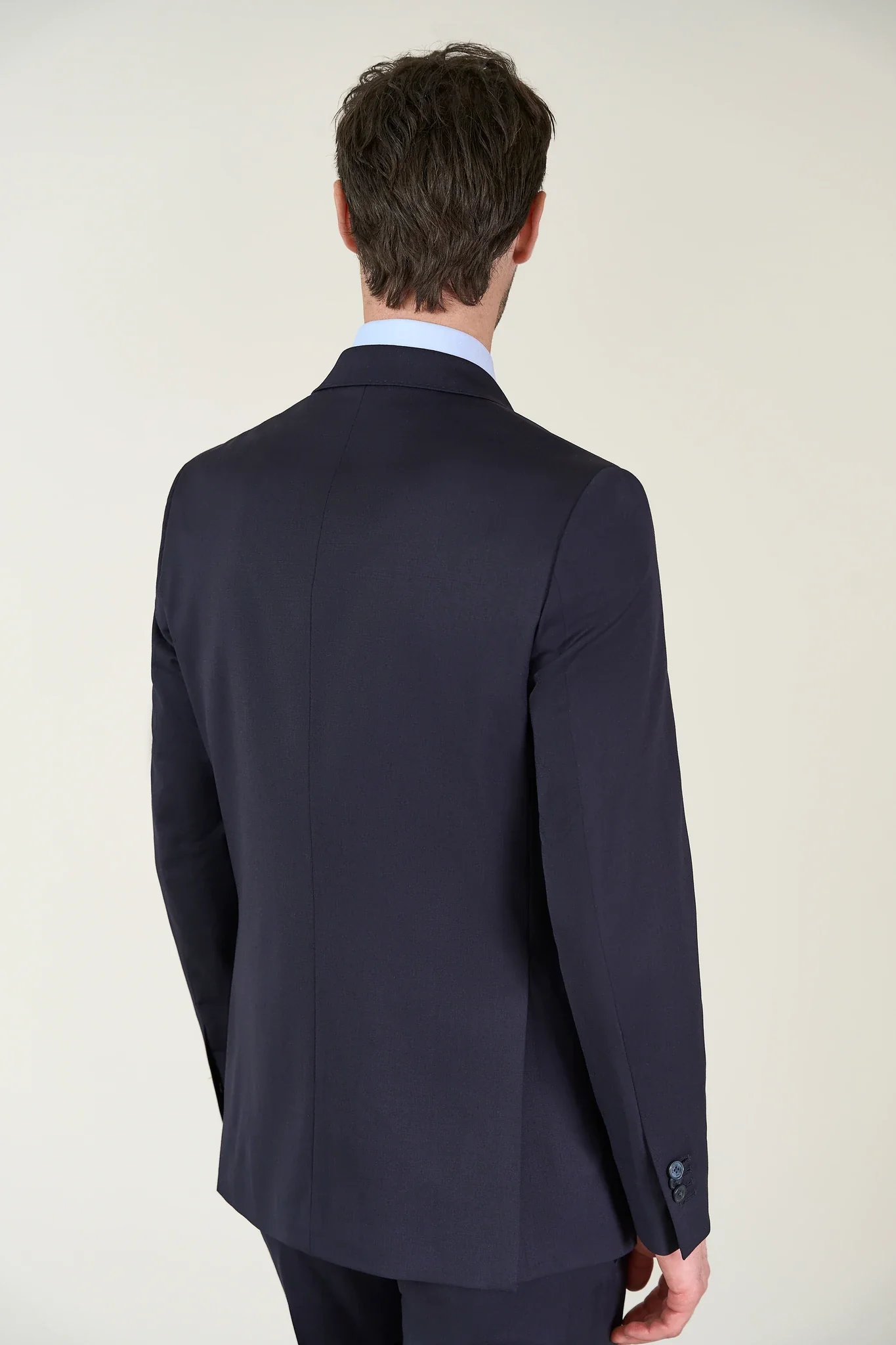 Giacca da abito blu sallia lana stretch custom fit - Image 3