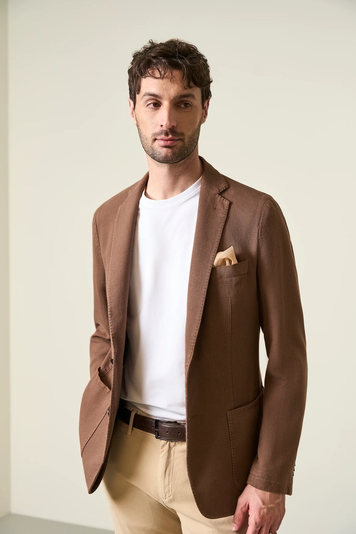 Giacca moro armatura cotone lino custom fit