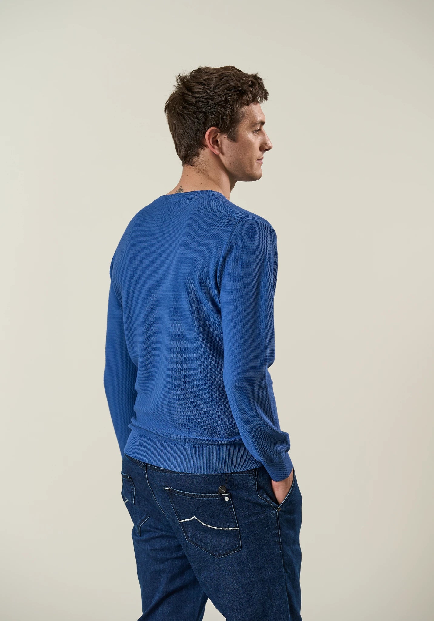 Girocollo blu jeans cotone barrè - Image 4