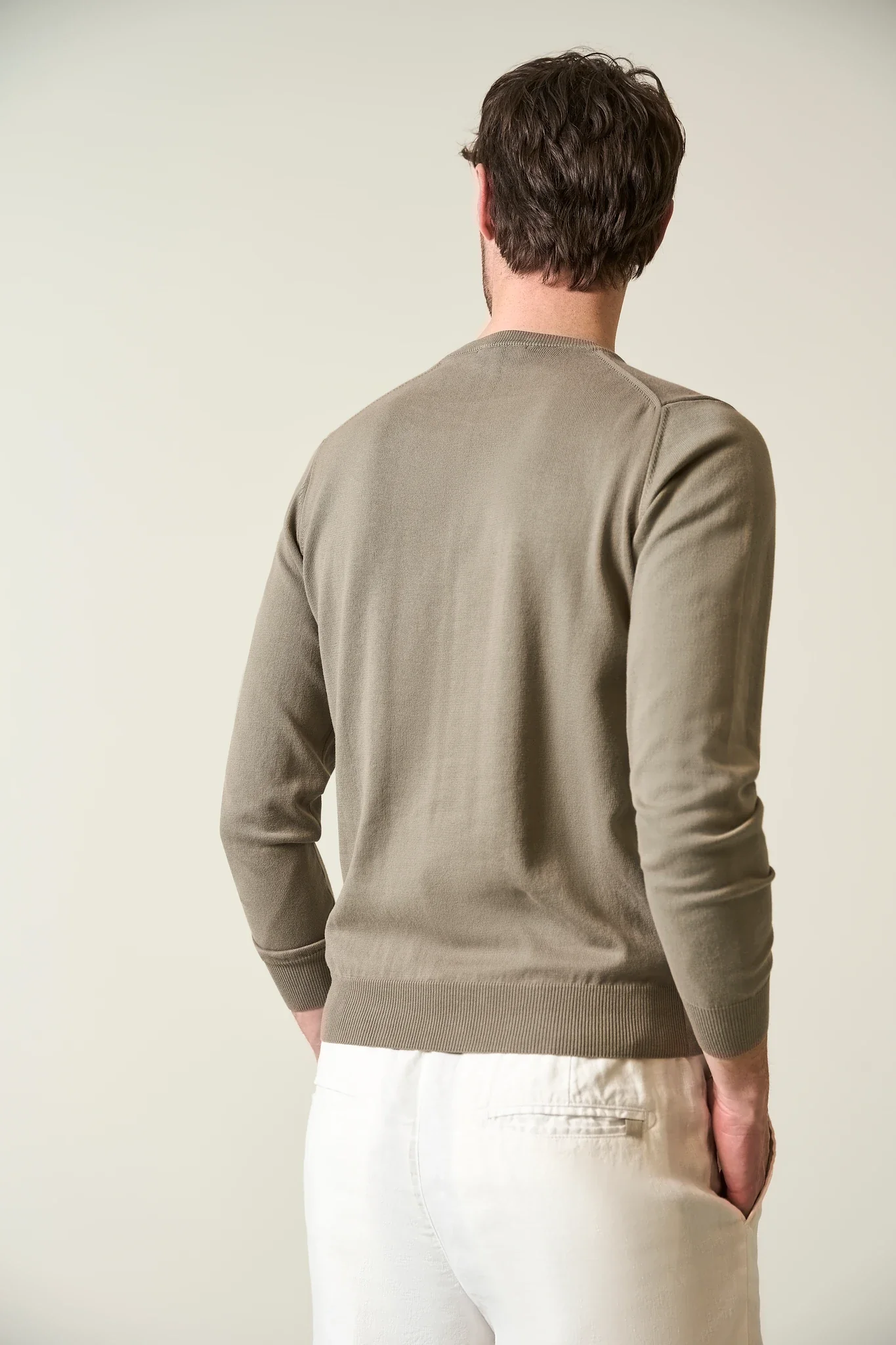 Maglia girocollo cotone fango - Image 4