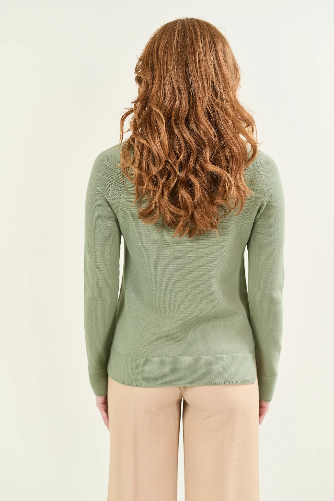Girocollo verde cotone manica raglan - Image 5