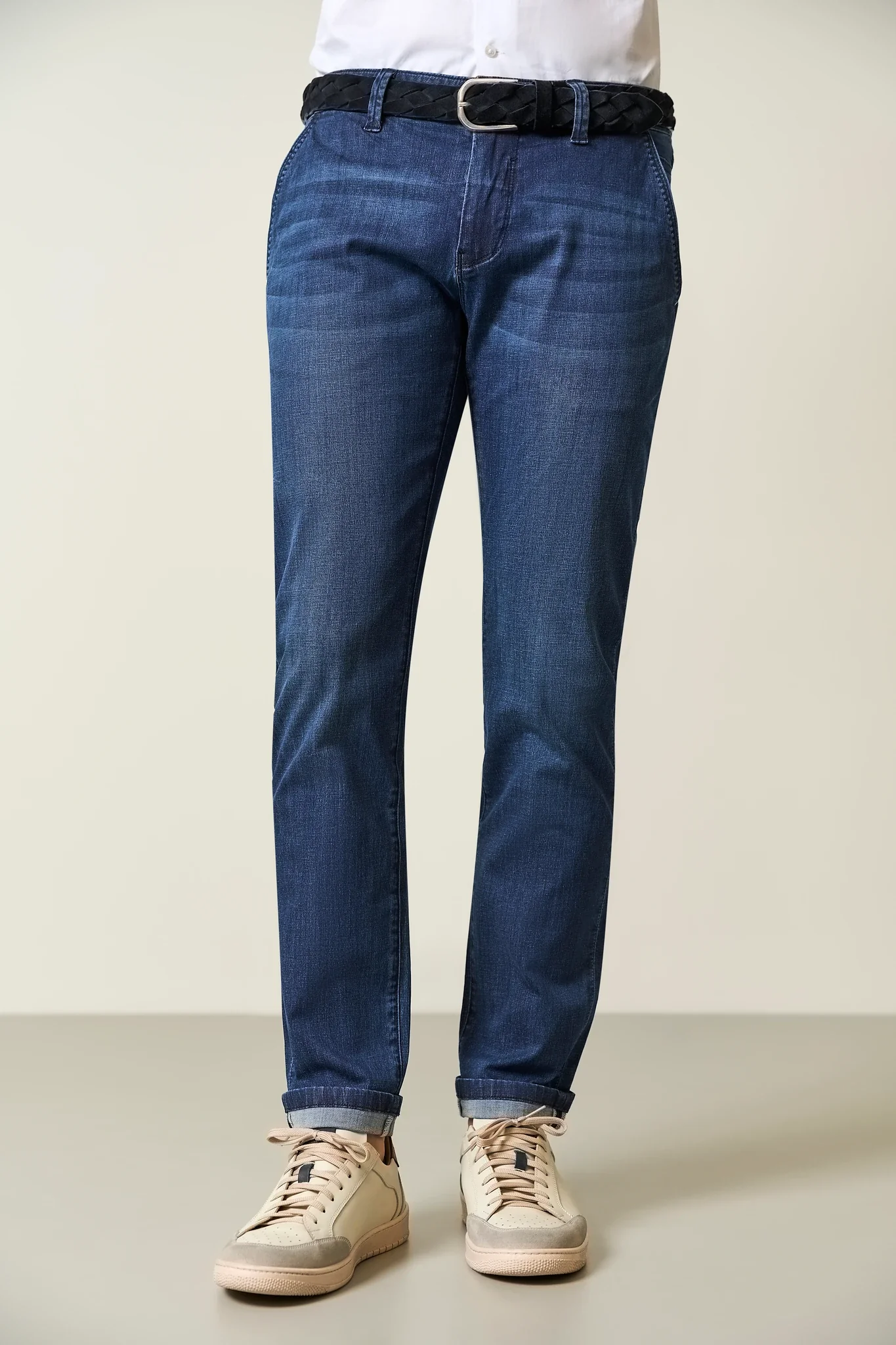 Jeans lavaggio scuro chinos denim stretch - Image 3