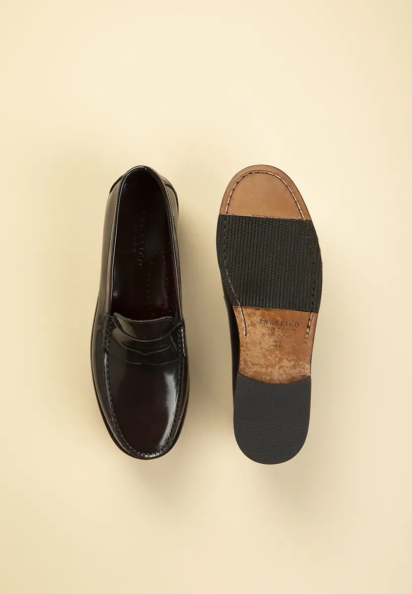 Mocassino penny loafer pelle burgundy - Image 3