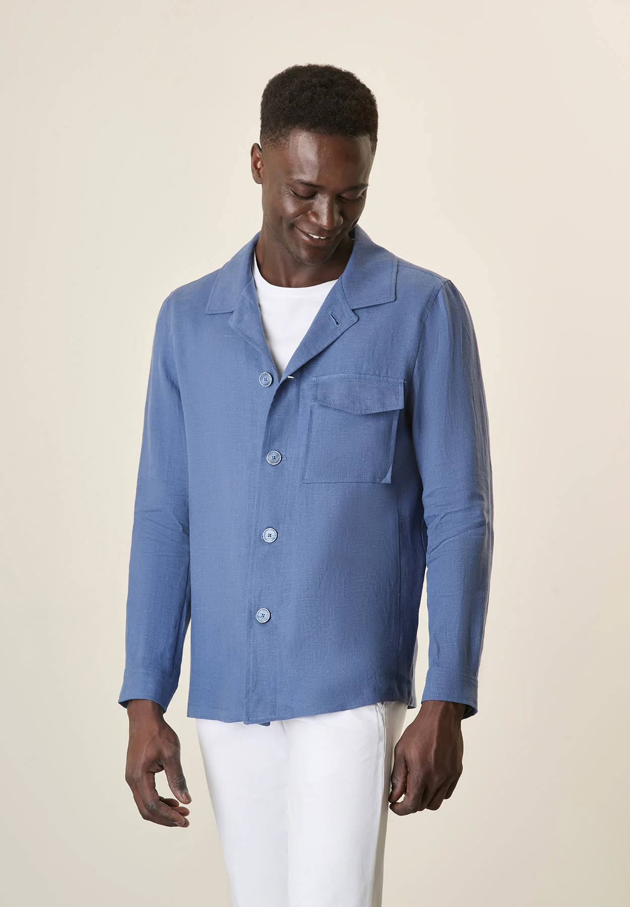 Over shirt avio lino - Image 5