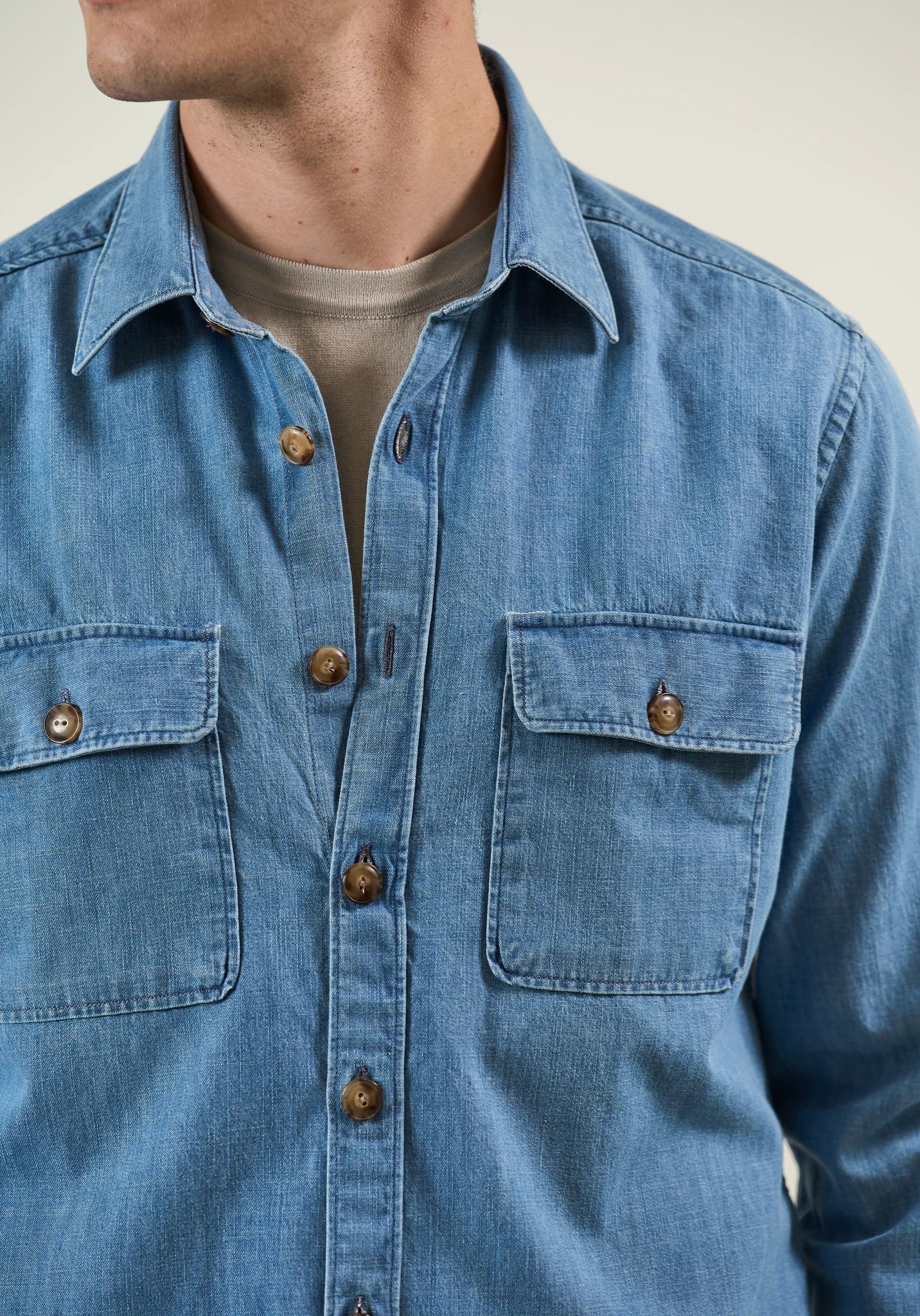 Overshirt denim cotone - Image 2