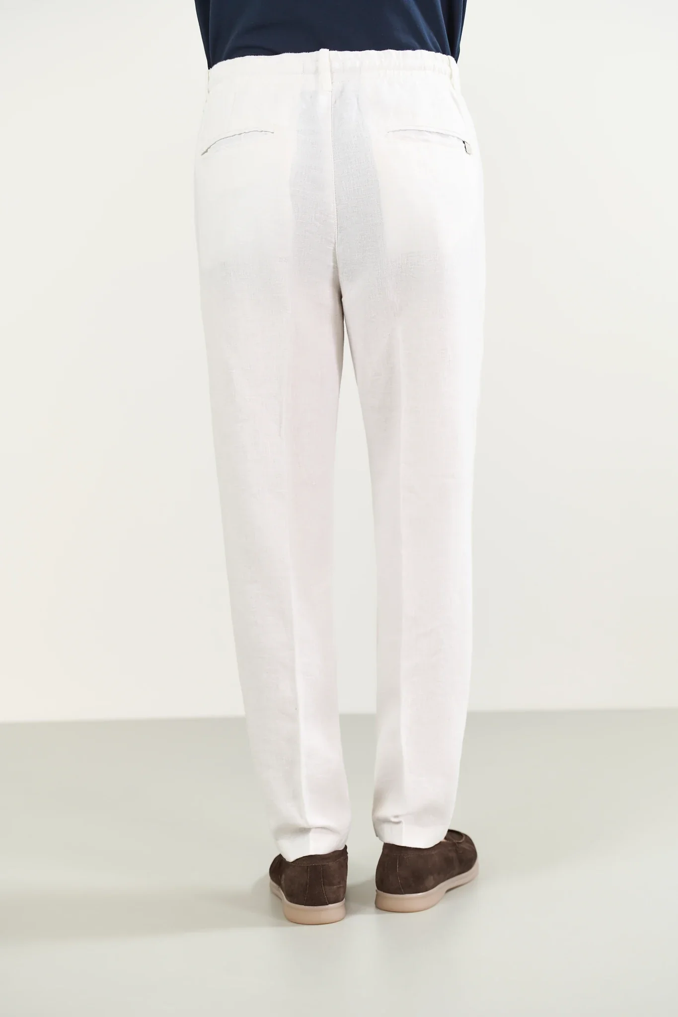 Pantalone bianco lino con coulisse - Image 5