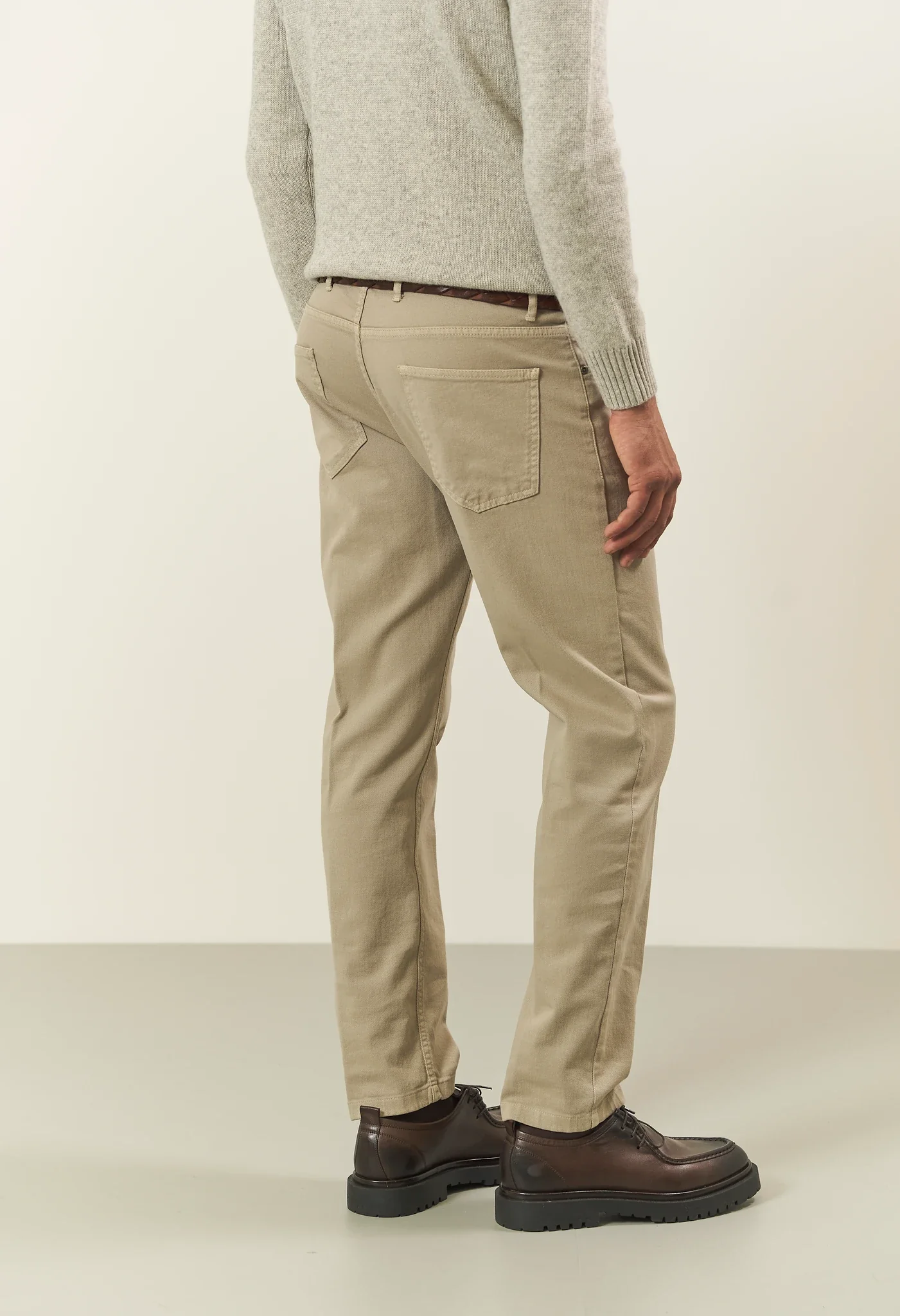 Pantalone beige 5 tasche cotone Bull slim fit - Image 4