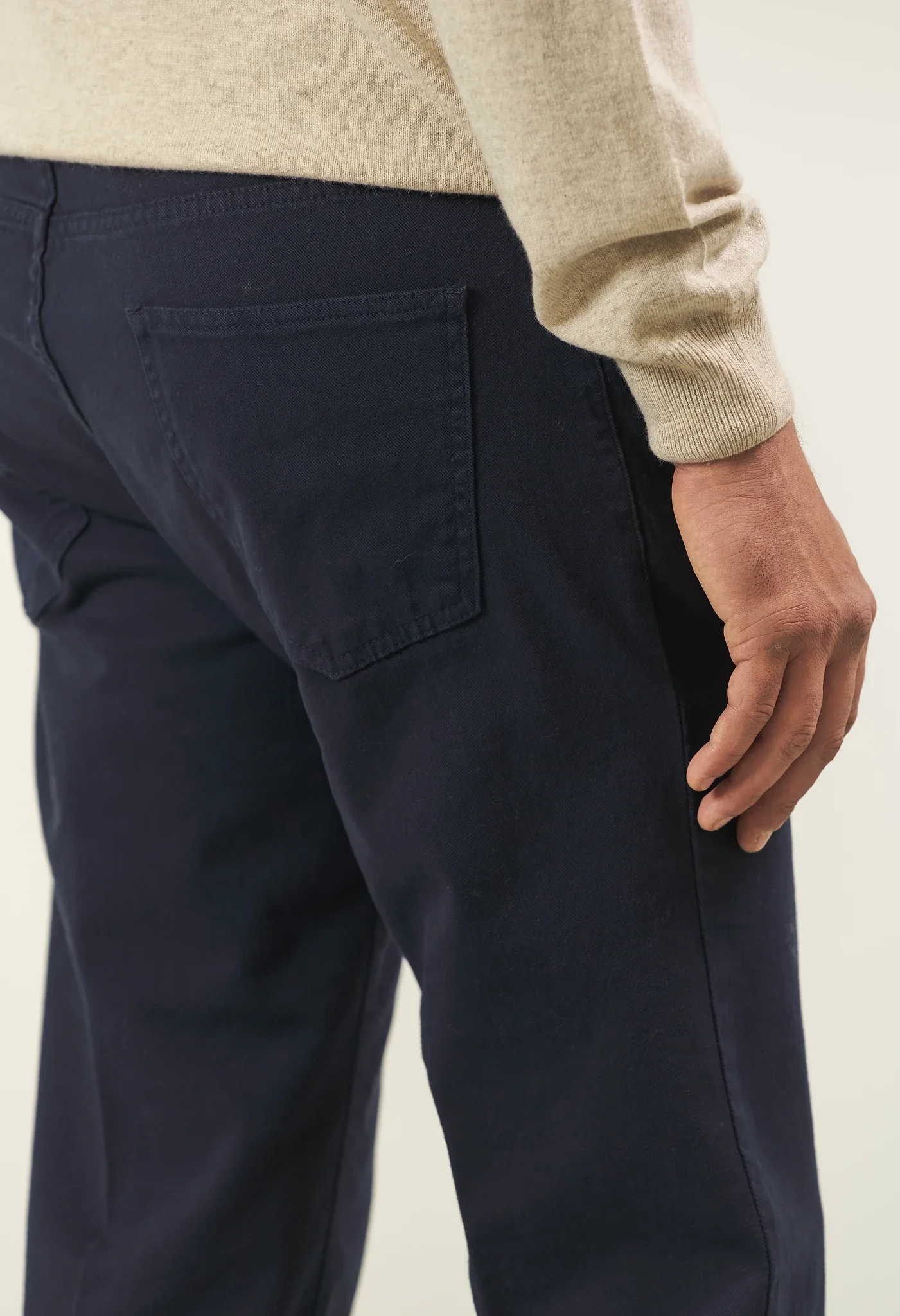 Pantalone blu 5 tasche cotone Bull slim fit - Image 3