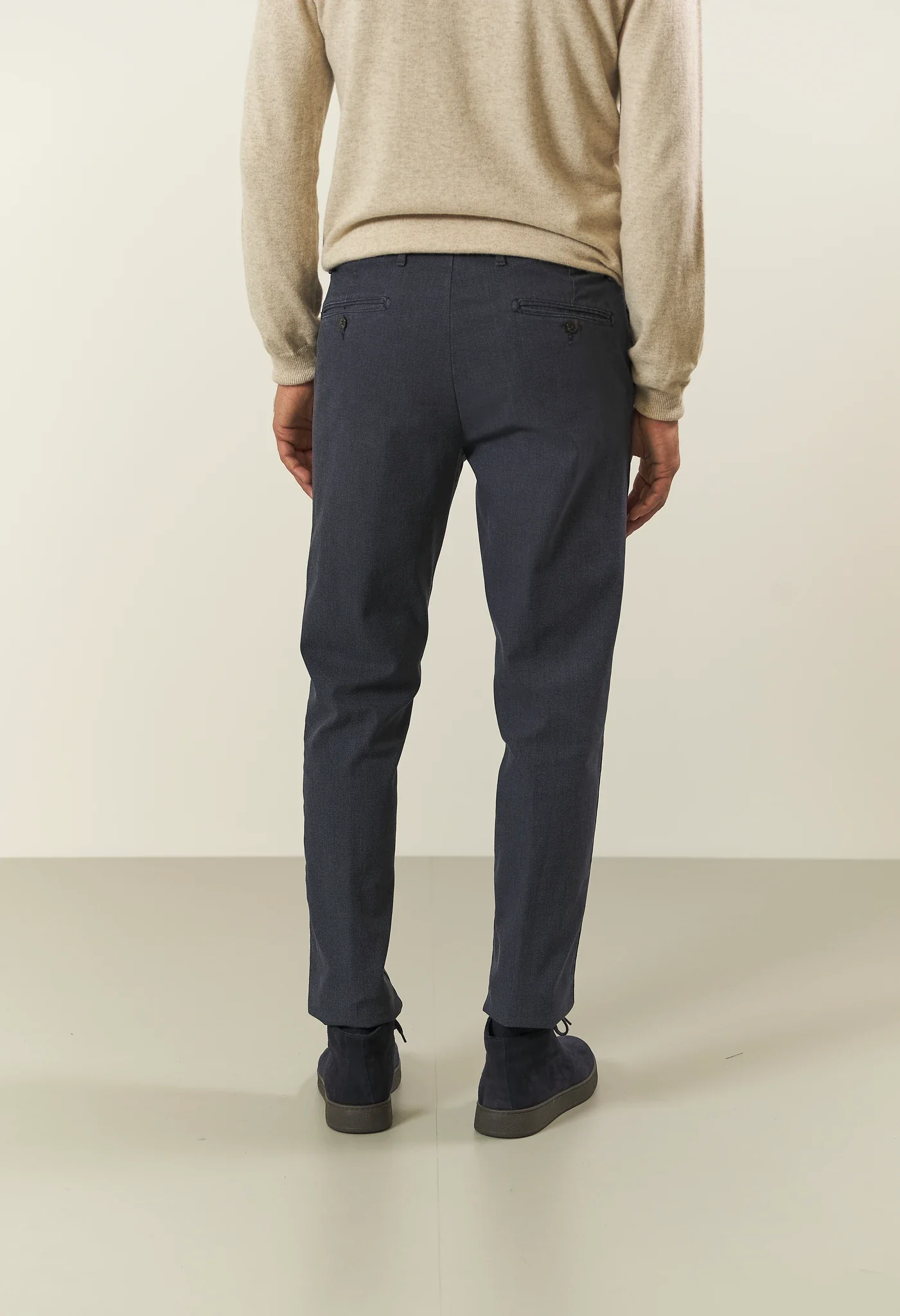 Pantalone blu armatura cotone stretch regular fit - Image 3
