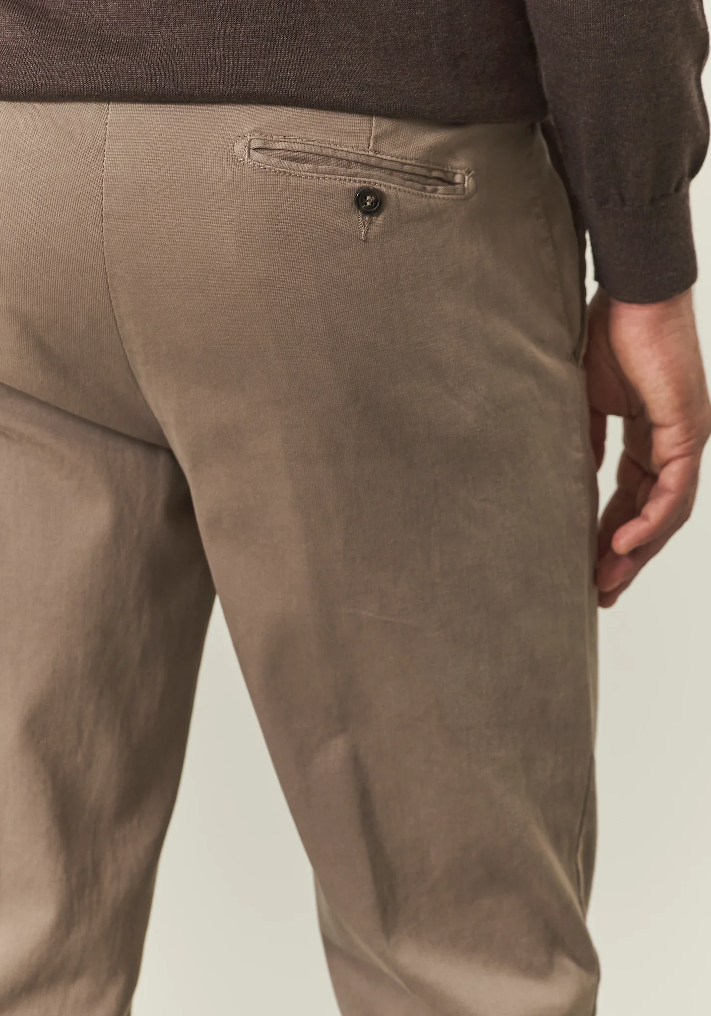 Pantalone corda microstruttura cotone stretch regular fit - Image 4