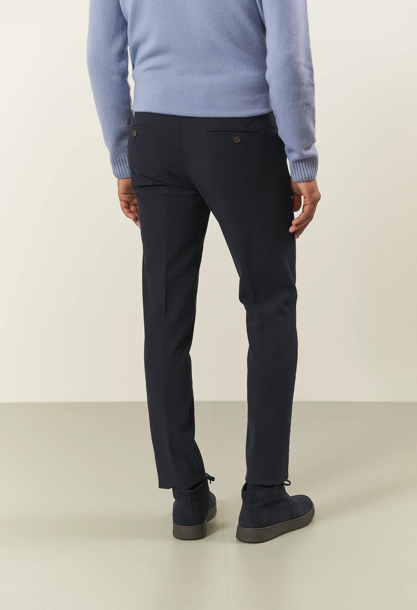 Pantalone blu armatura cotone stretch slim fit - Image 3