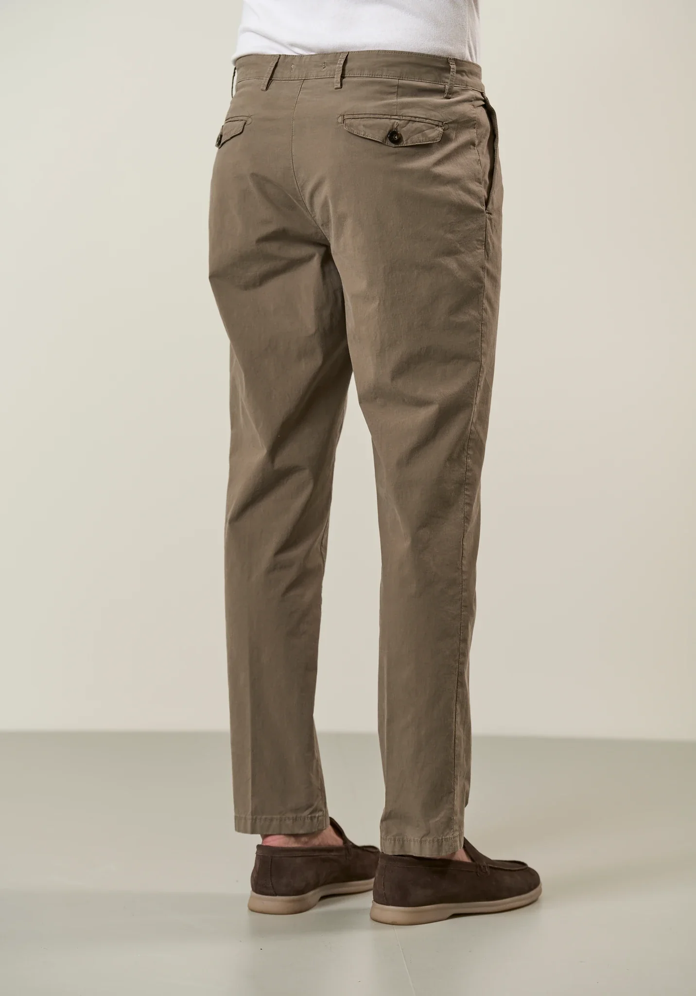 Pantalone fango doppia pinces cotone stretch regular fit - Image 4
