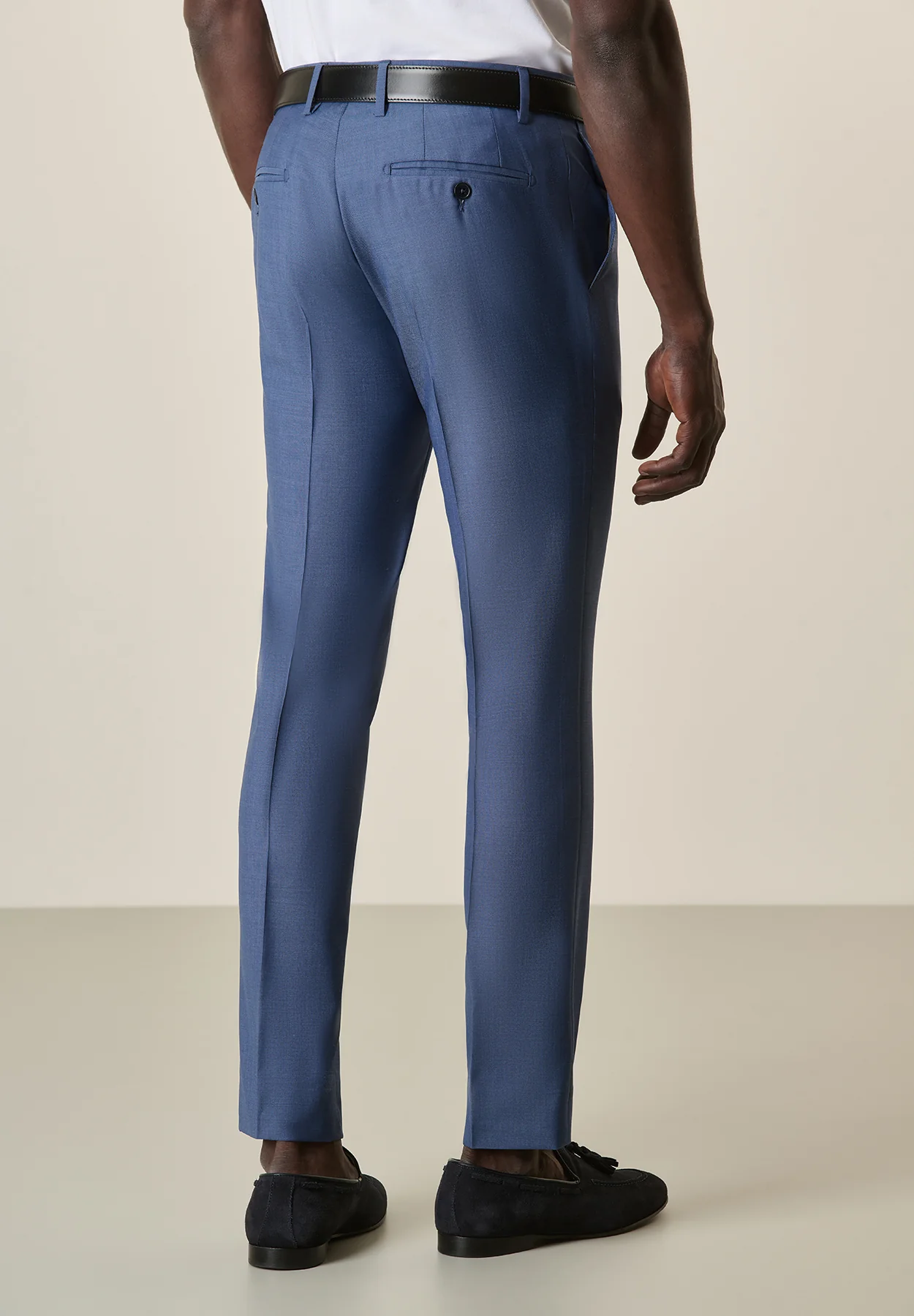 Pantalone avio effetto mohair lana vergine custom fit - Image 3