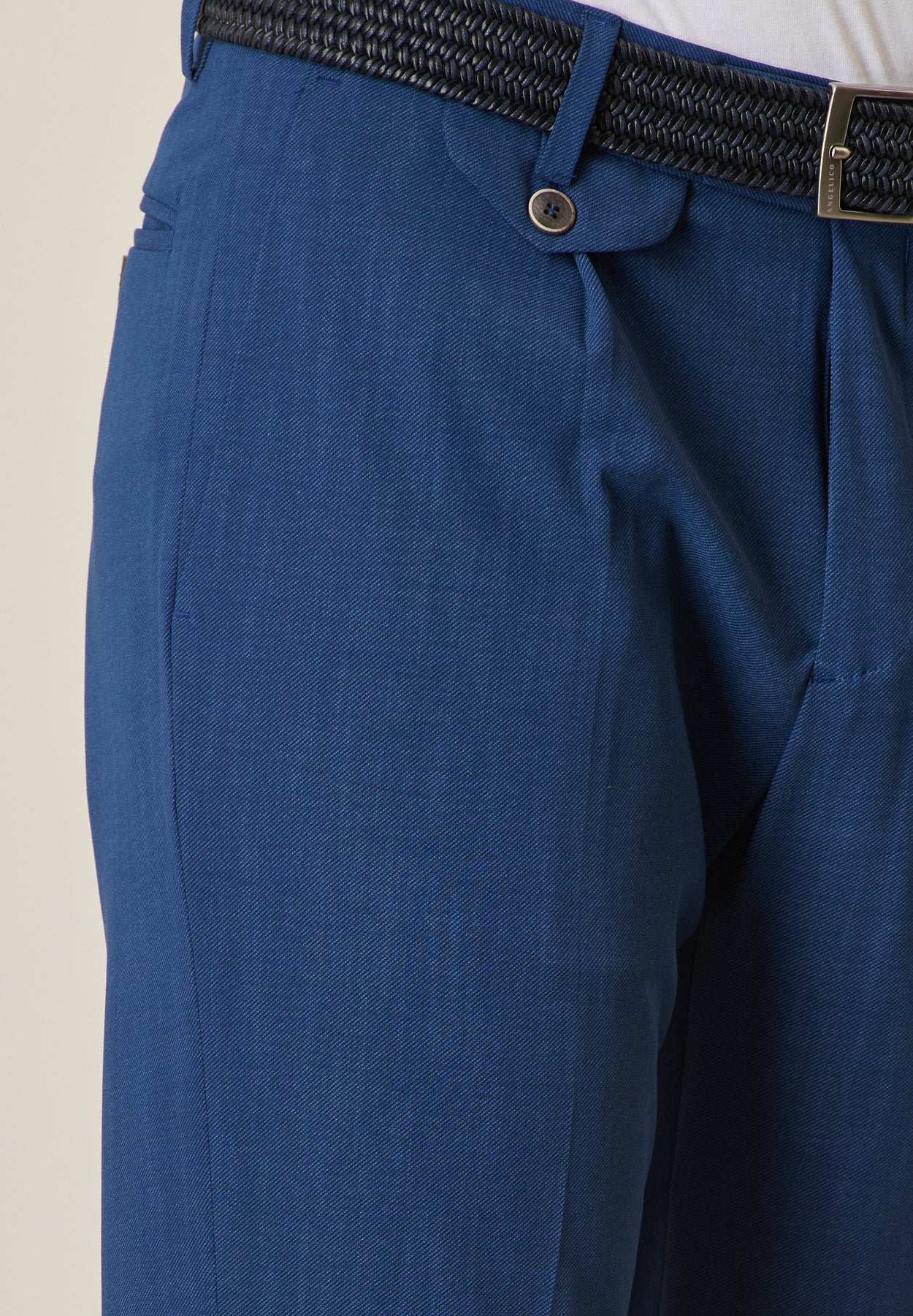 Pantalone bluette gabardina pinces custom fit - Image 2