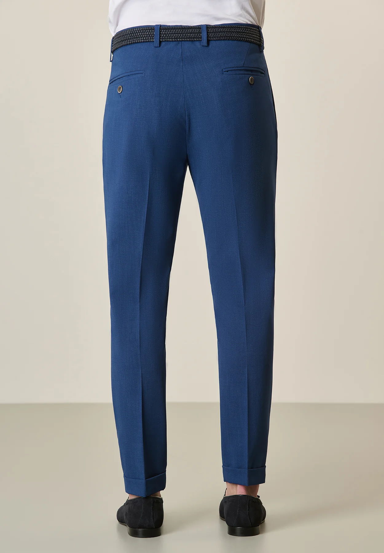 Pantalone bluette gabardina pinces custom fit - Image 3
