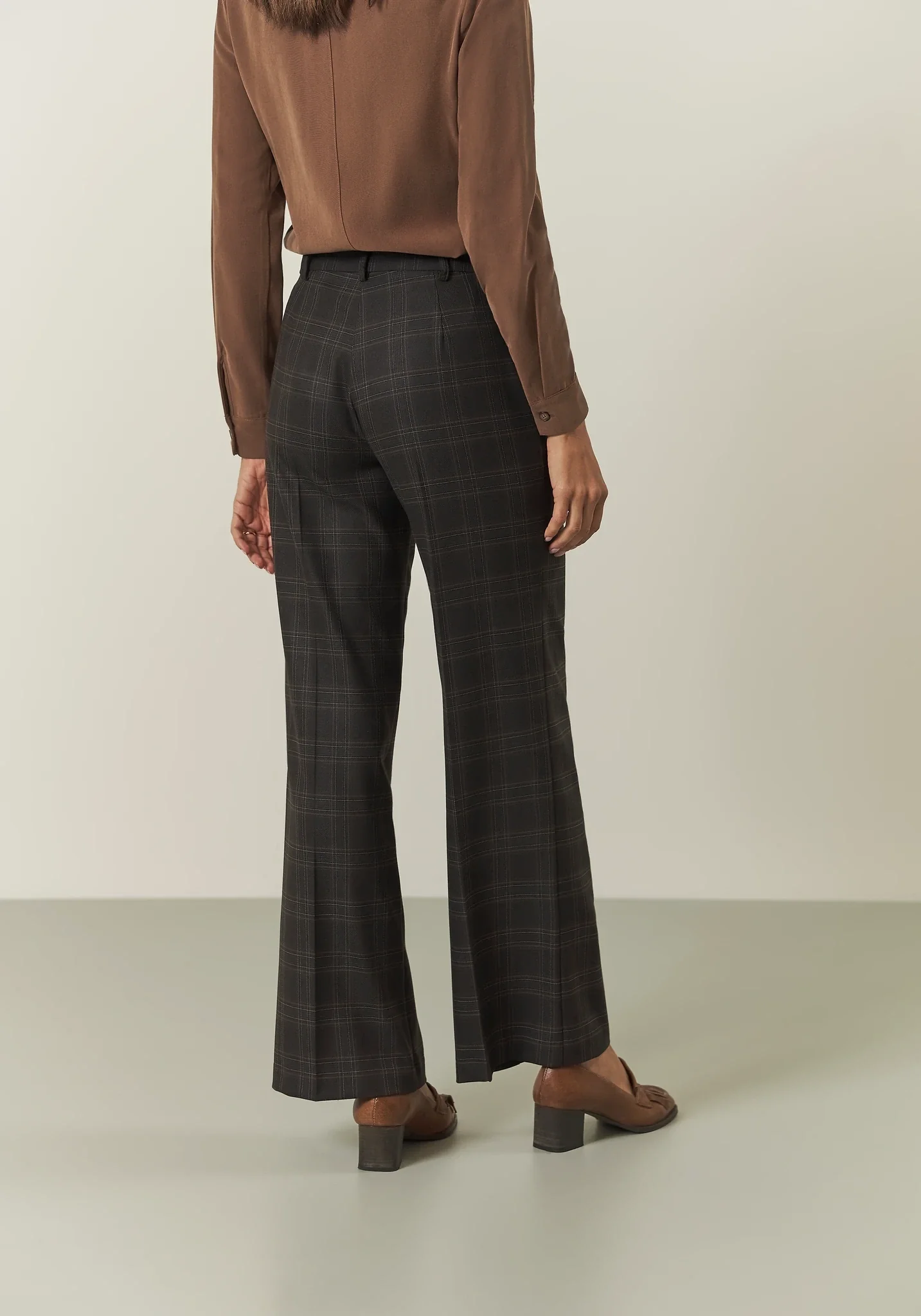 Pantalone marroni beige Galles ampi - Image 4