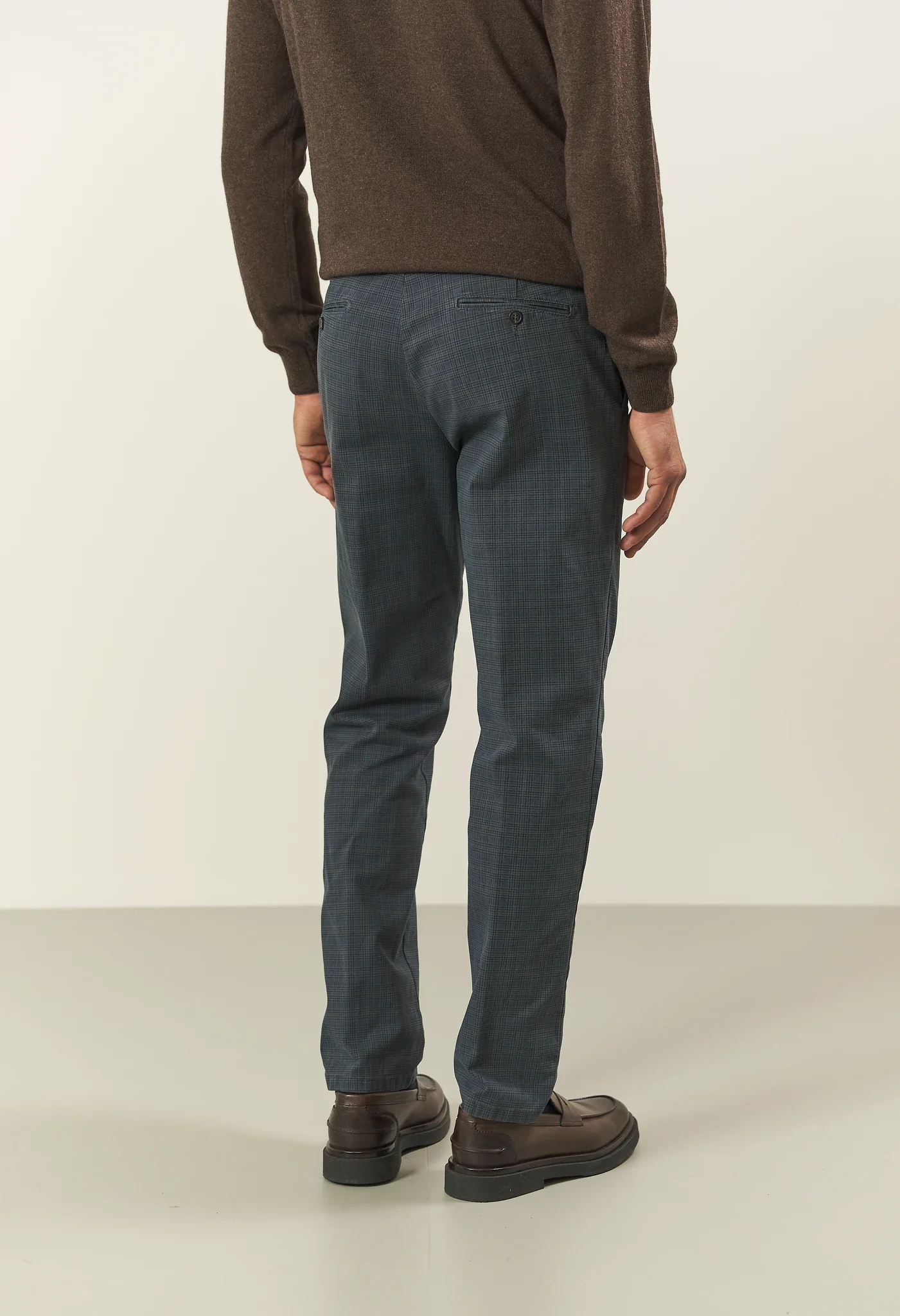 Pantalone avio scuro cotone stretch Galles regular fit - Image 4