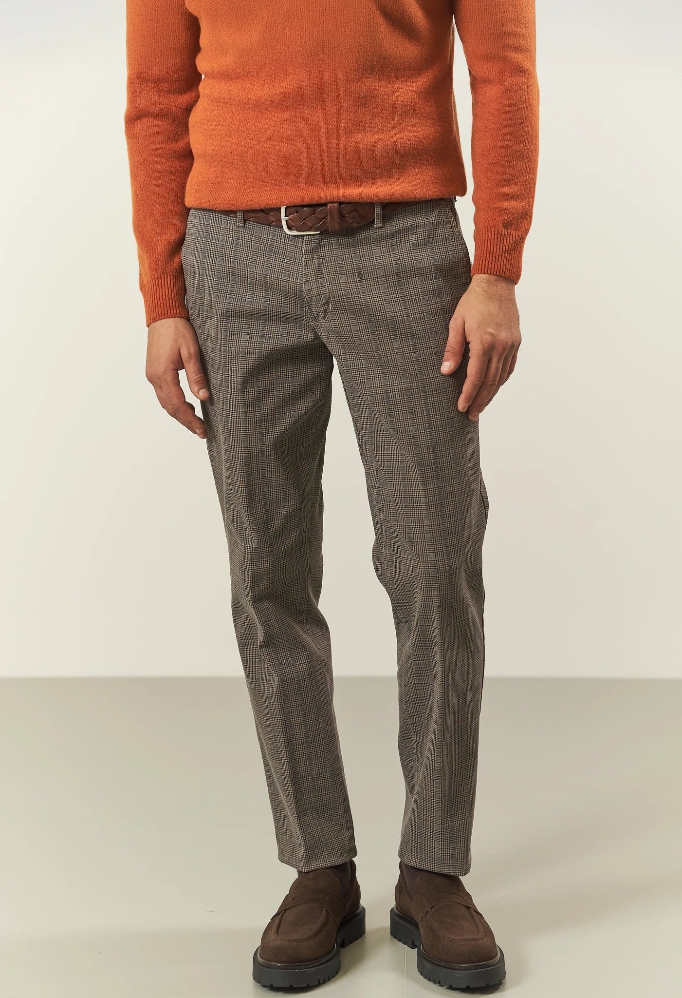 Pantalone corda cotone stretch Galles regular fit