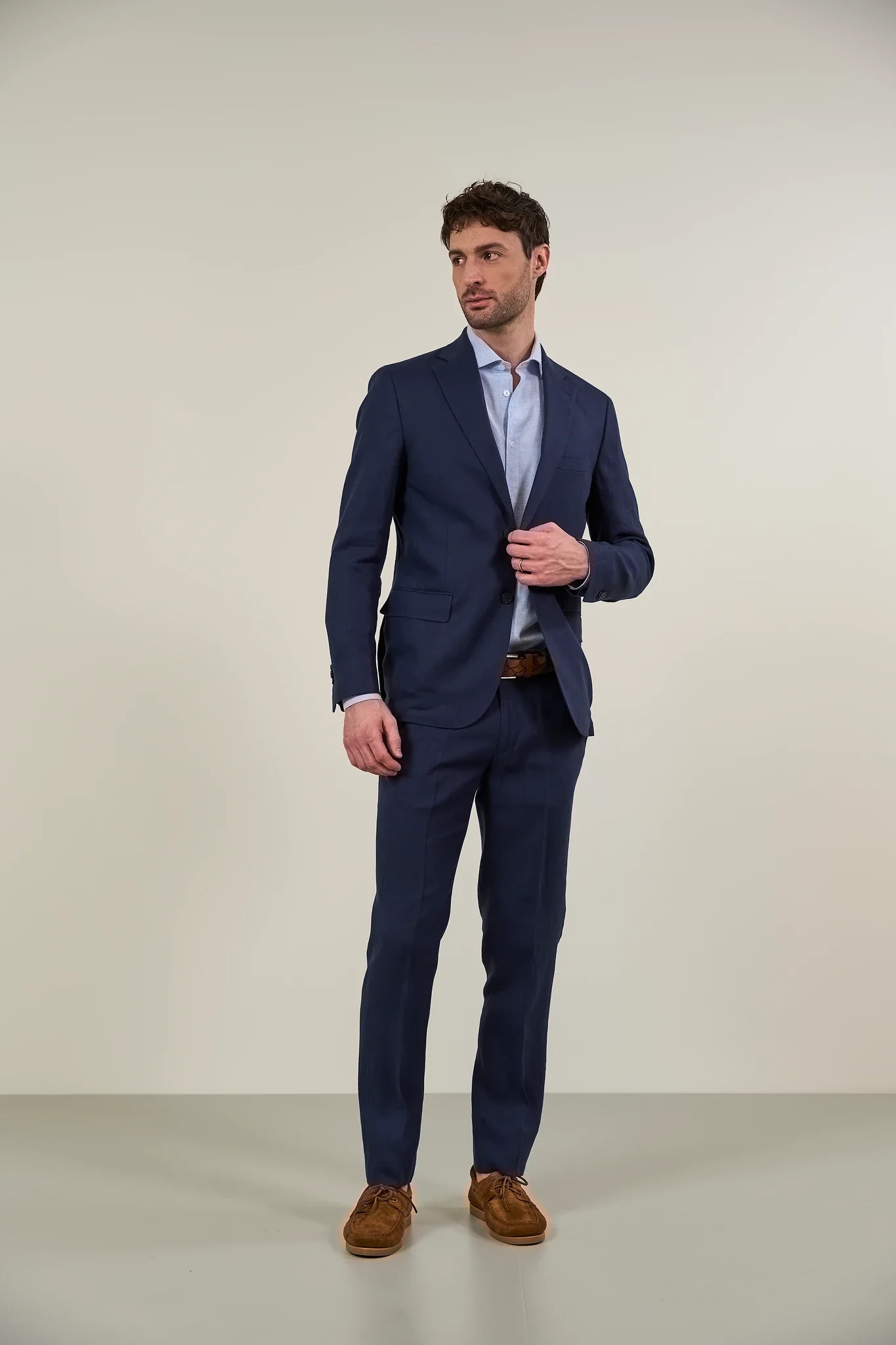 Pantalone blu lino - Image 3