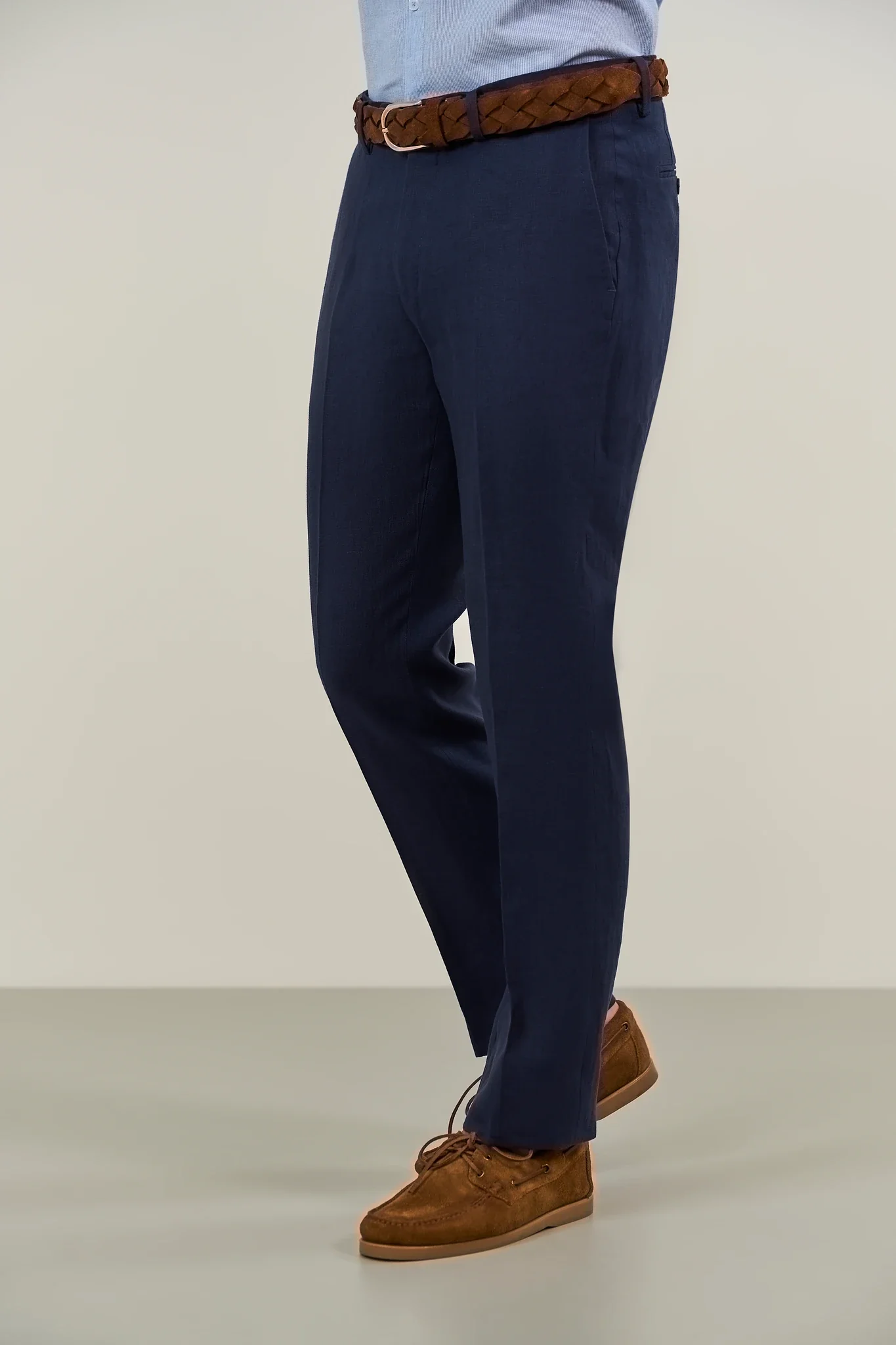 Pantalone blu lino - Image 4