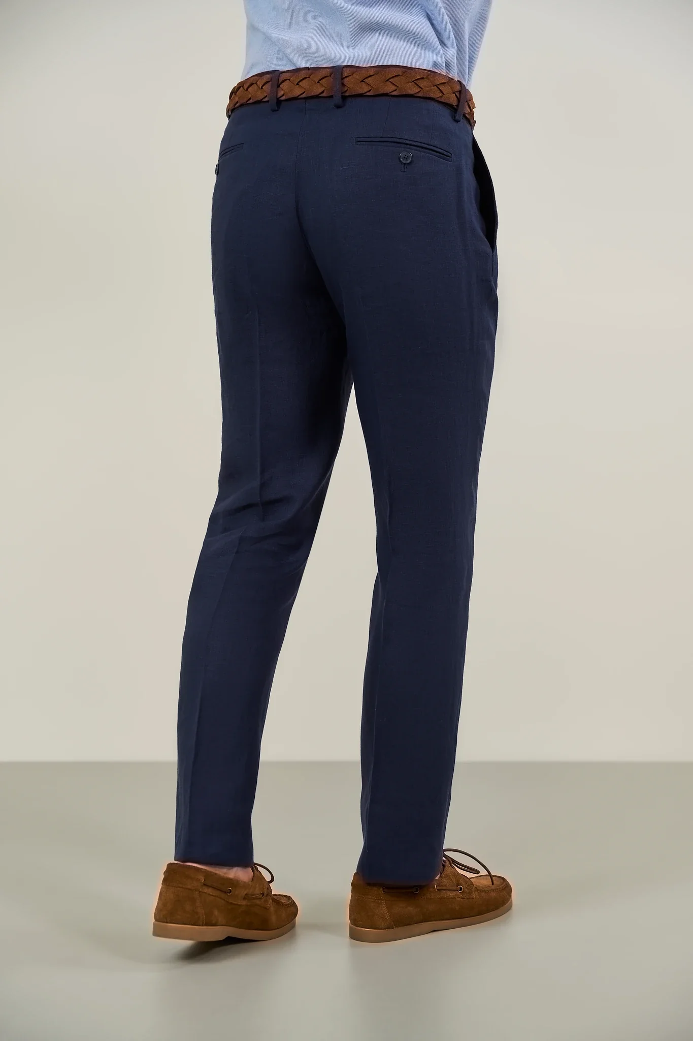 Pantalone blu lino - Image 5