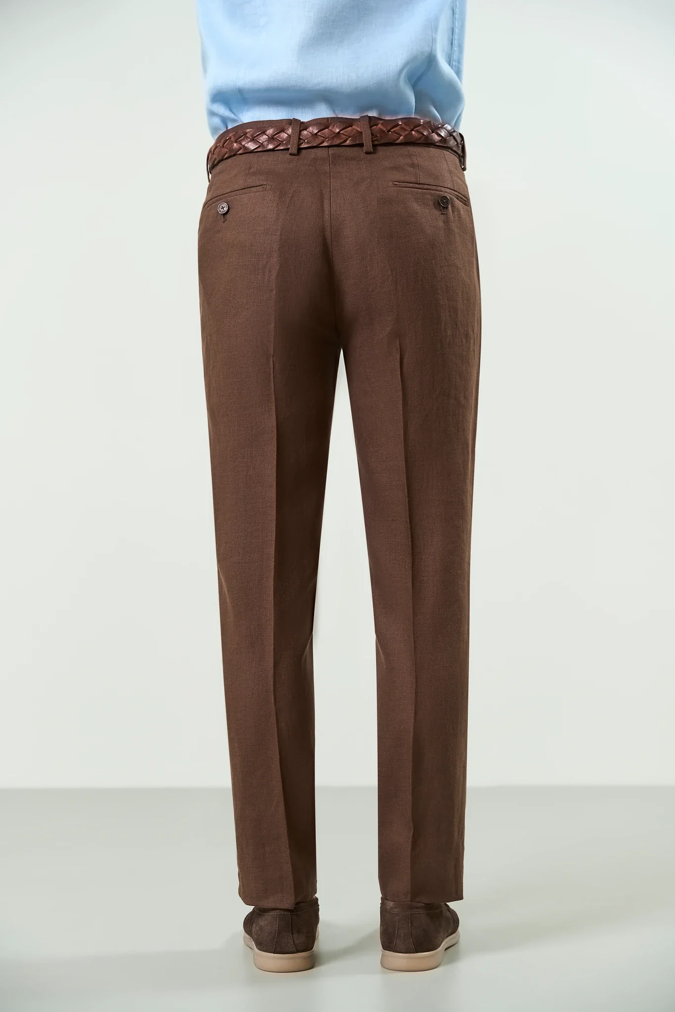 Pantalone marrone lino - Image 4