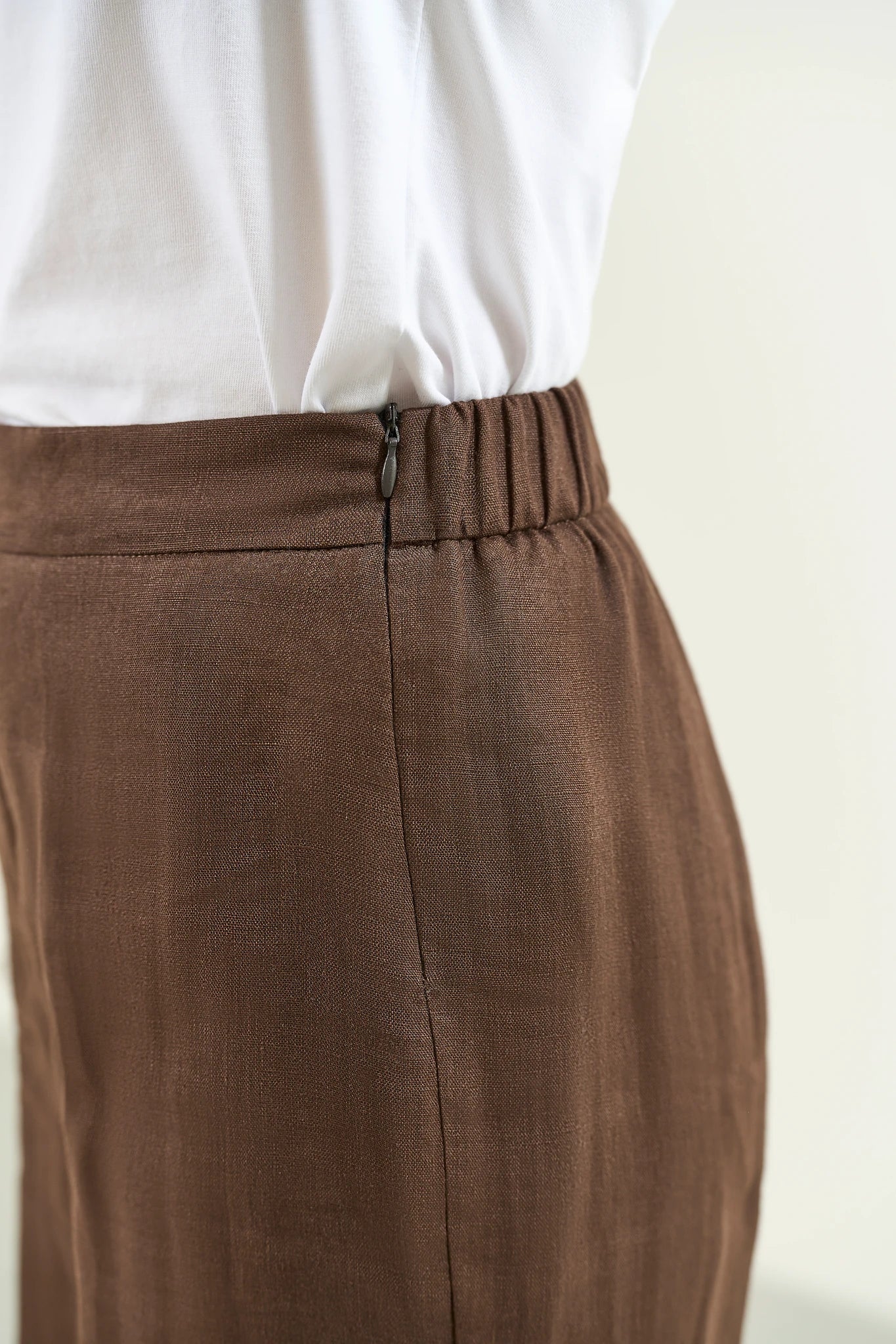 Pantalone moro modello palazzo lino - Image 2