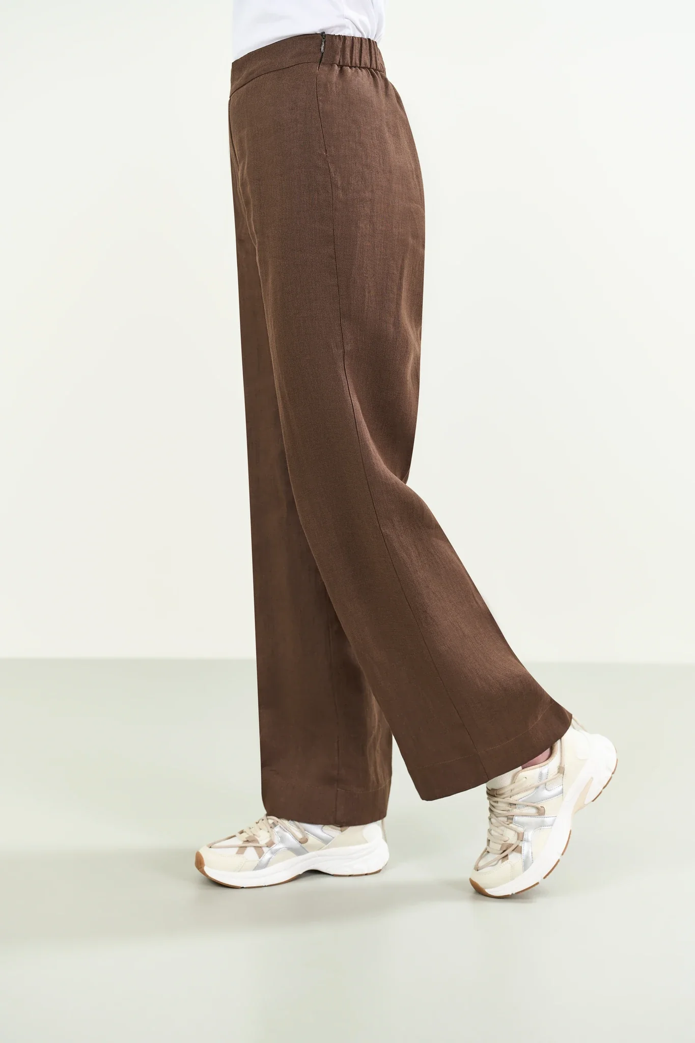 Pantalone moro modello palazzo lino - Image 3