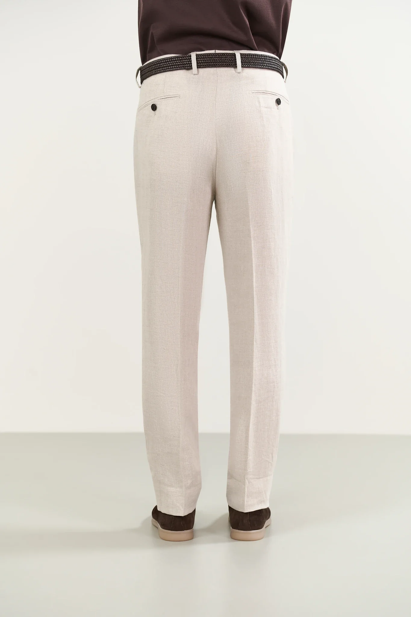 Pantalone beige naturale lino resca custom fit - Image 5