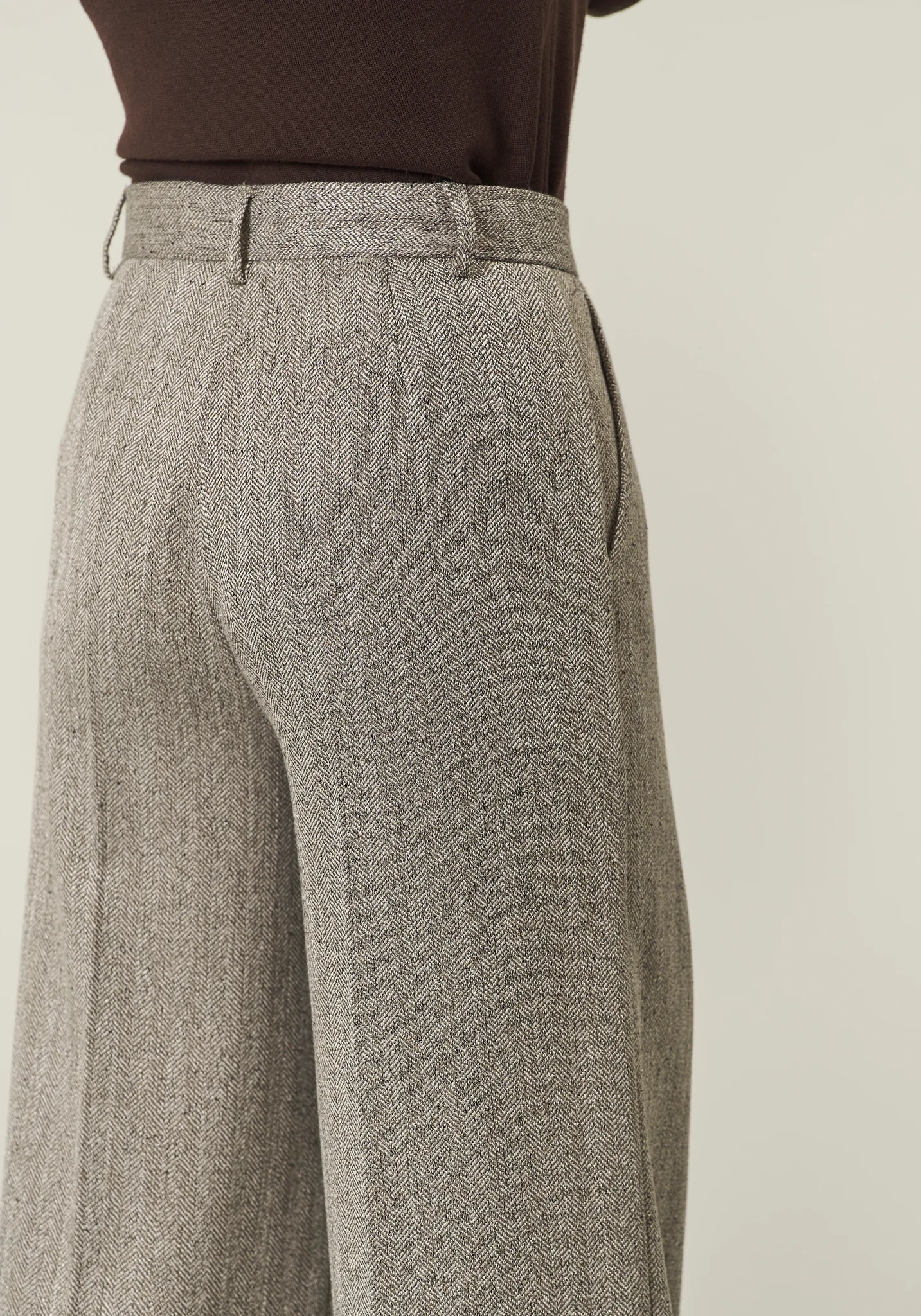 Pantalone palazzo grigio chiaro resca - Image 4