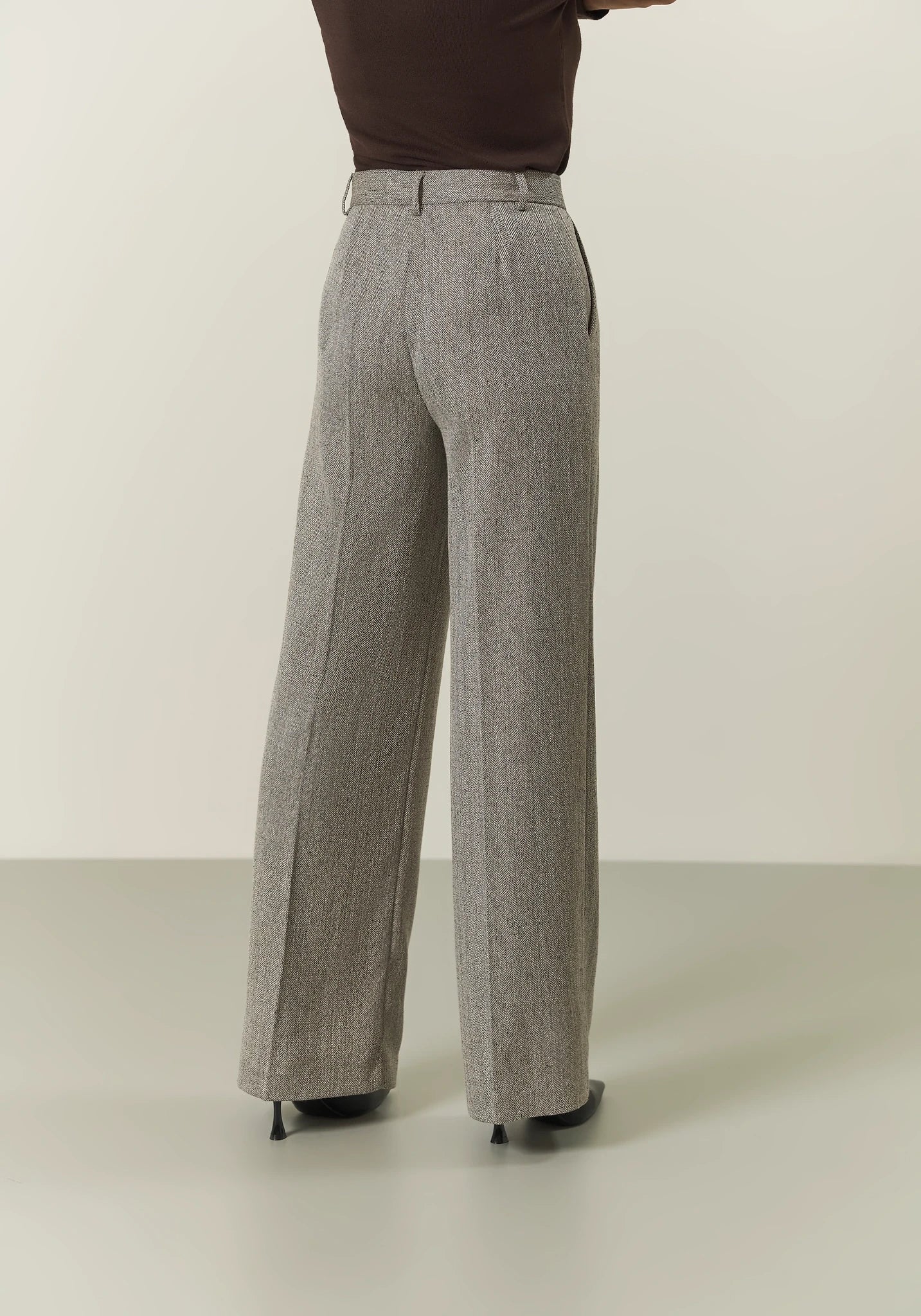 Pantalone palazzo grigio chiaro resca - Image 5