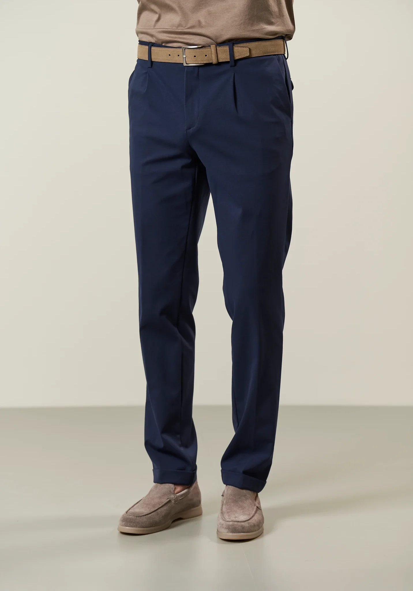 Pantalone blu jersey custom fit - Image 3
