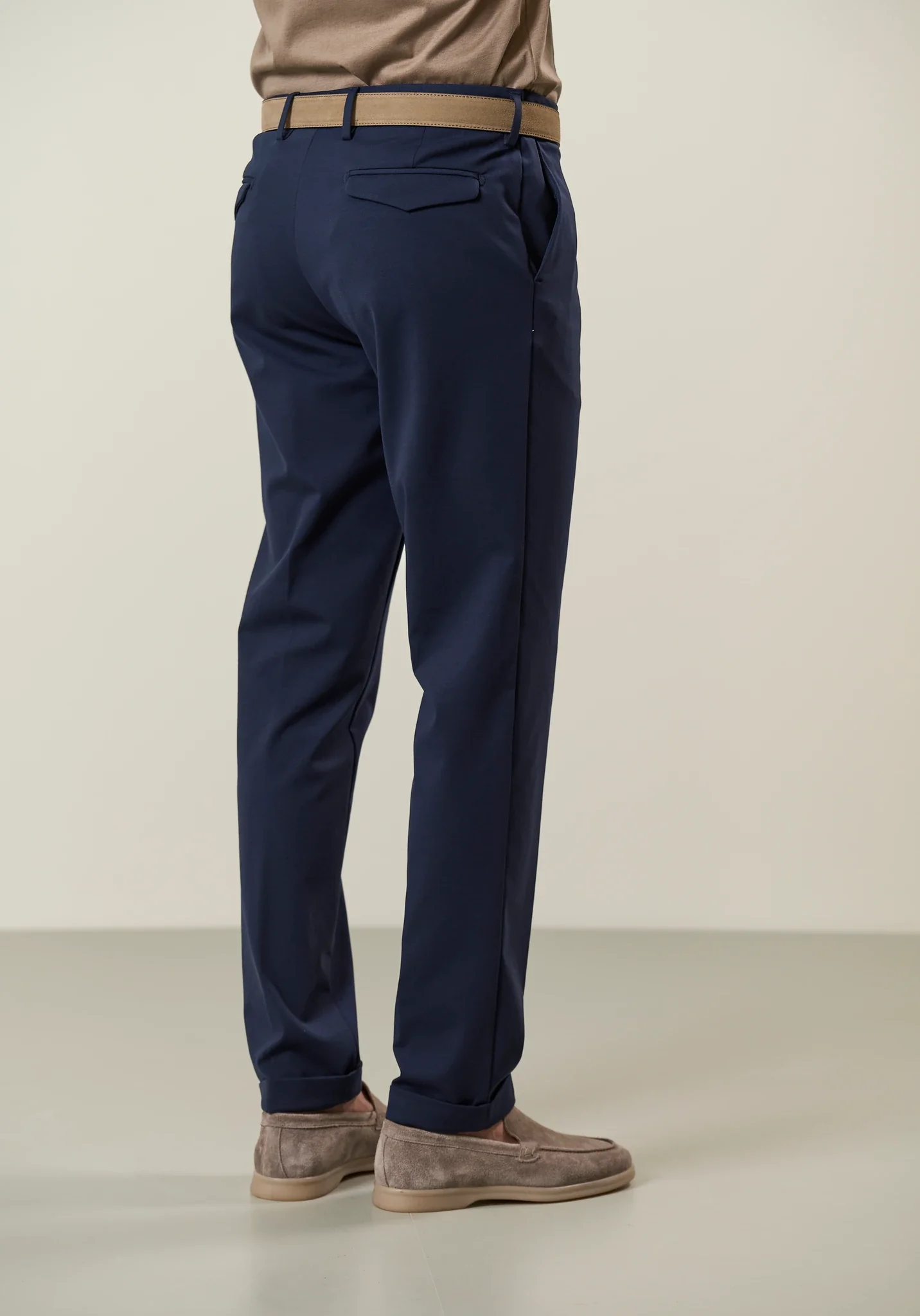 Pantalone blu jersey custom fit - Image 4
