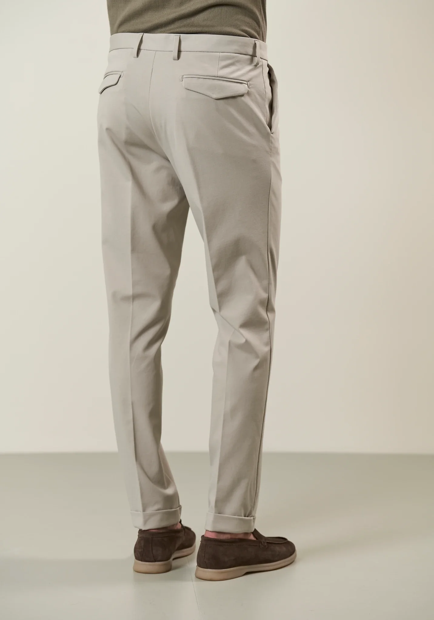 Pantalone grigio perla jersey custom fit - Image 3