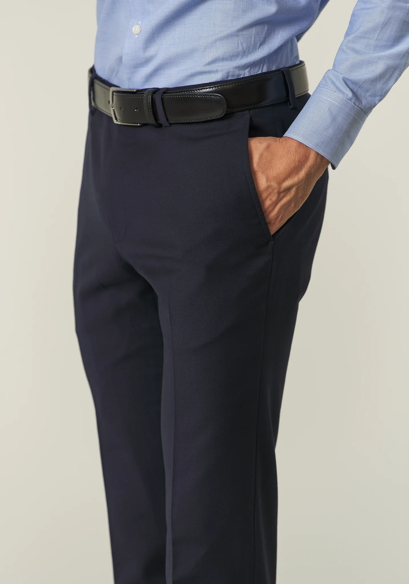 Abito blu sallia lana stretch custom fit - Image 7