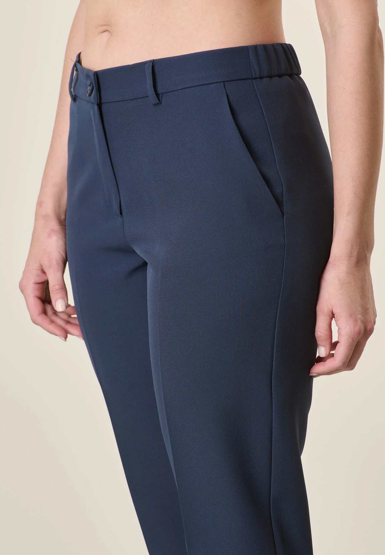 Pantalone blu sigaretta stretch - Image 2